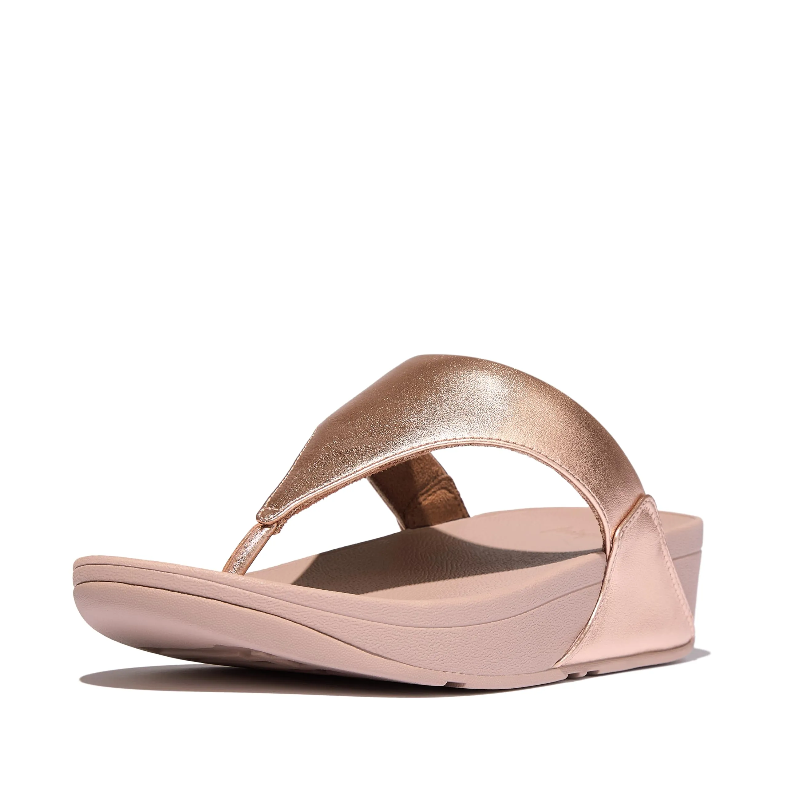 Fitflop Lulu Sandali in Pelle Oro Rosa - immagine 1