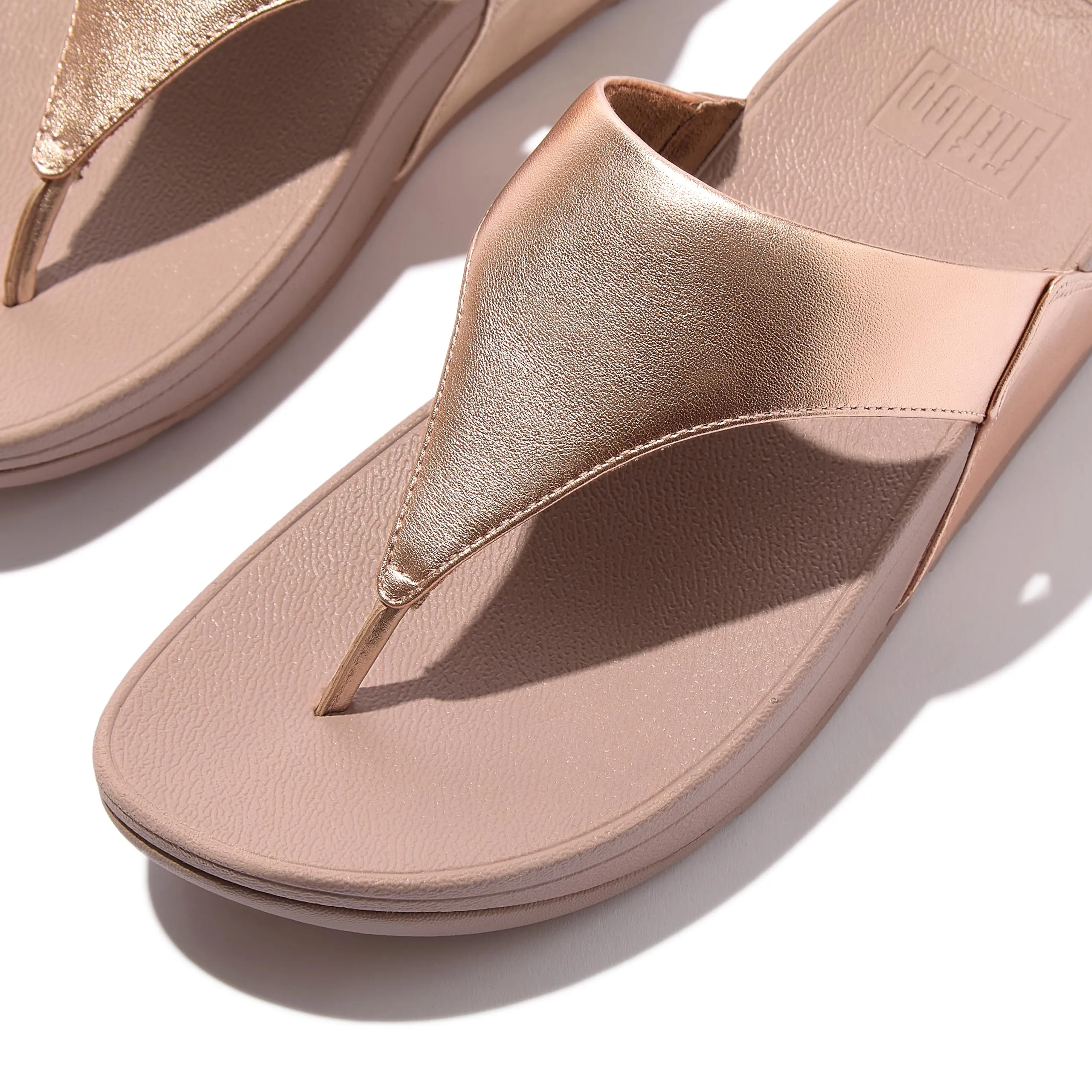 Fitflop Lulu Sandali in Pelle Oro Rosa - immagine 4