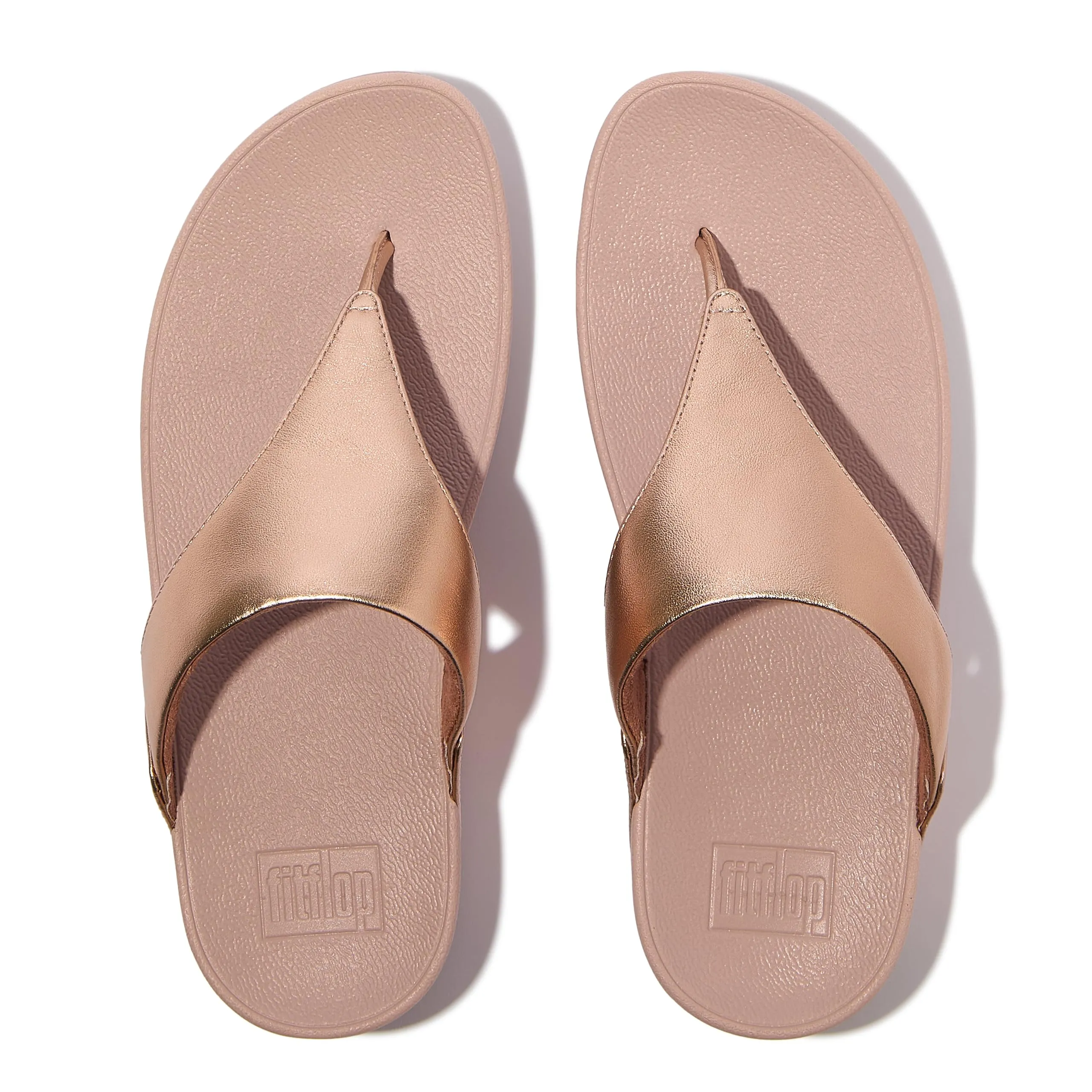 Fitflop Lulu Sandali in Pelle Oro Rosa - immagine 5