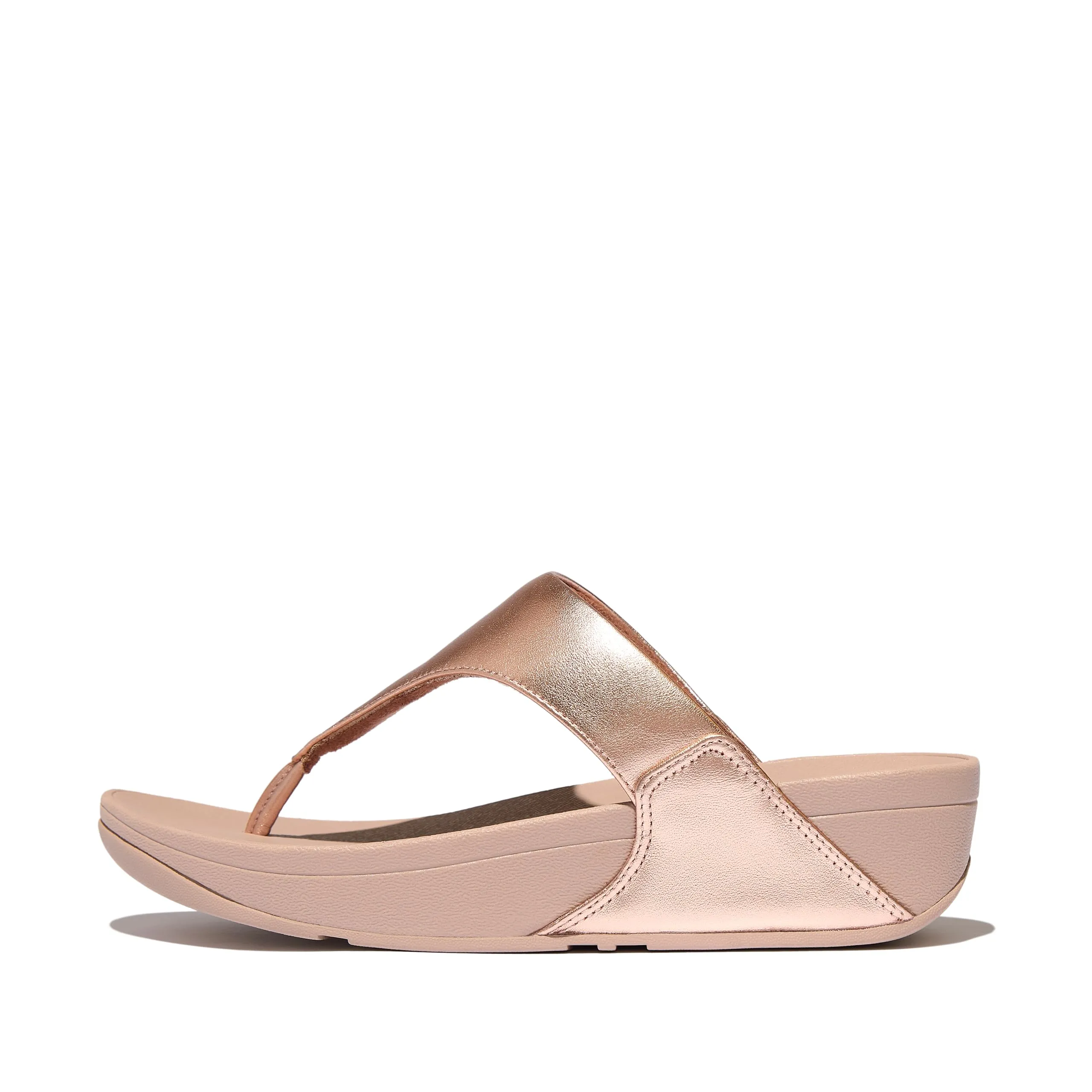 Fitflop Lulu Sandali in Pelle Oro Rosa - immagine 7