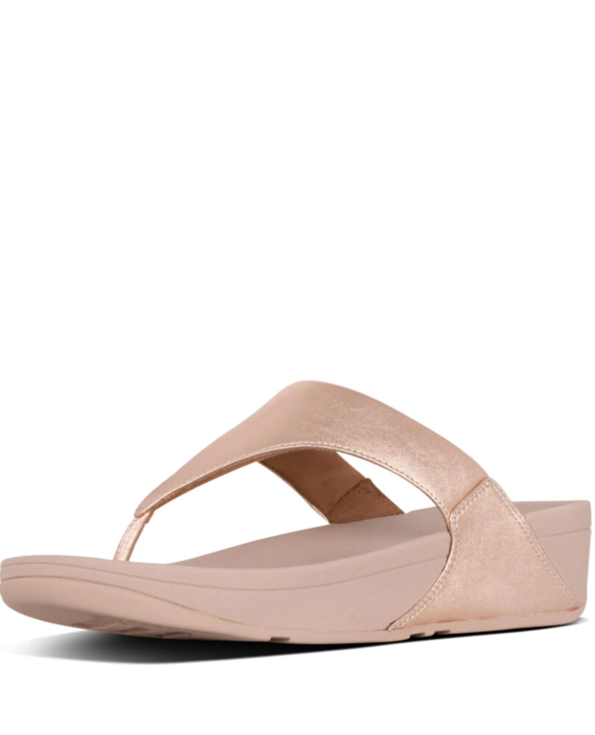 Fitflop Lulu Leather Toepost Sandals, Rose Gold, 38 EU - immagine 1