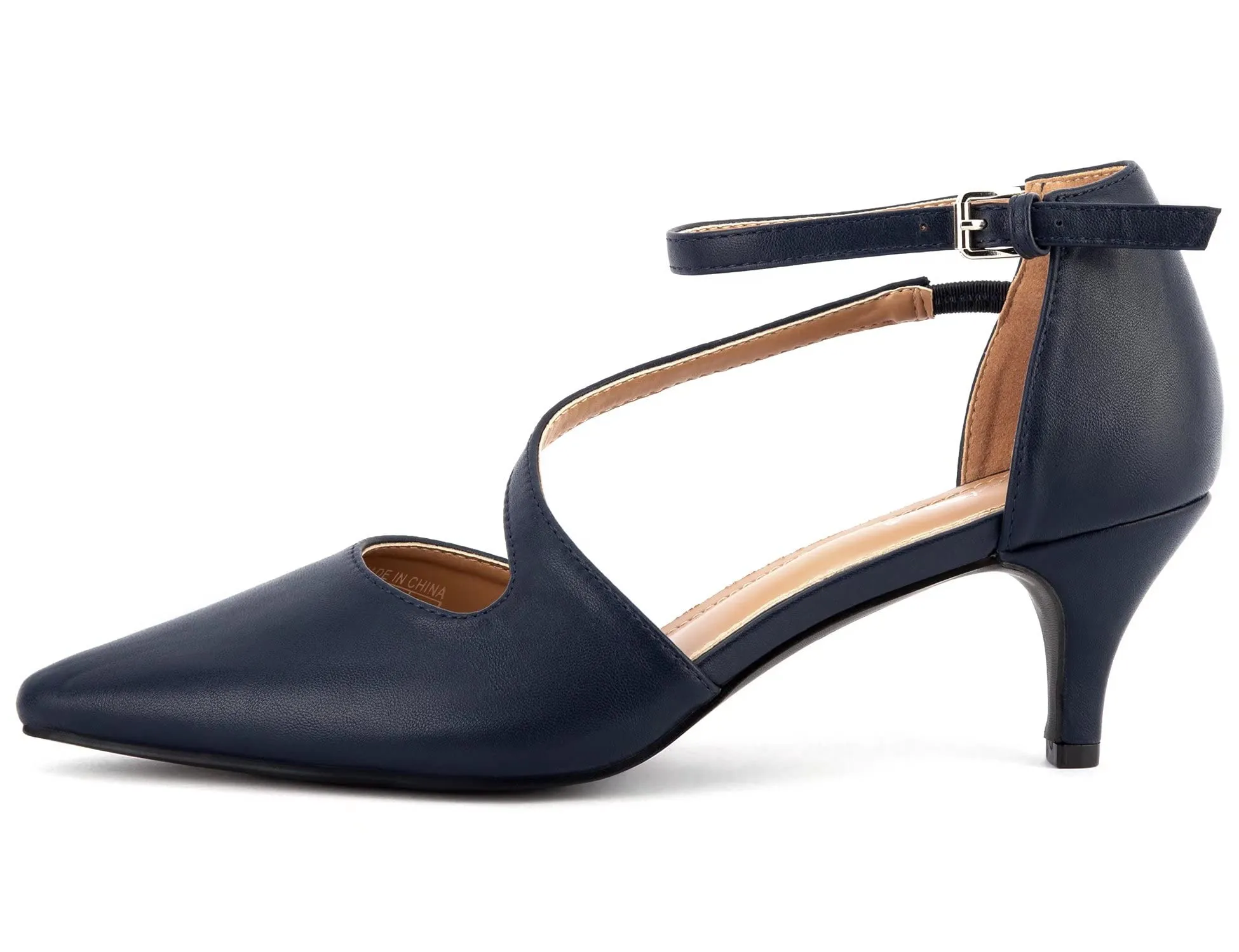 Greatonu Décolleté da Donna Scarpe A Punta Tacco Gattino Marina Militare EU 37 - immagine 4