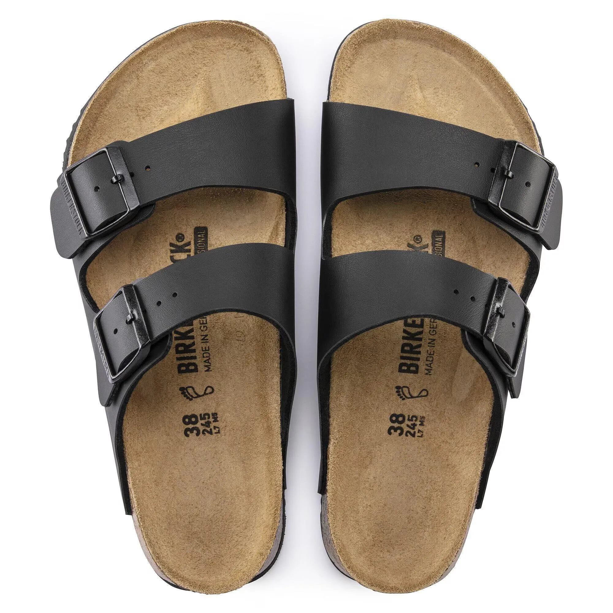 Birkenstock Arizona Superlauf Birko-Flor Sandale, Nero, 41 EU, 1018222-41 - immagine 5
