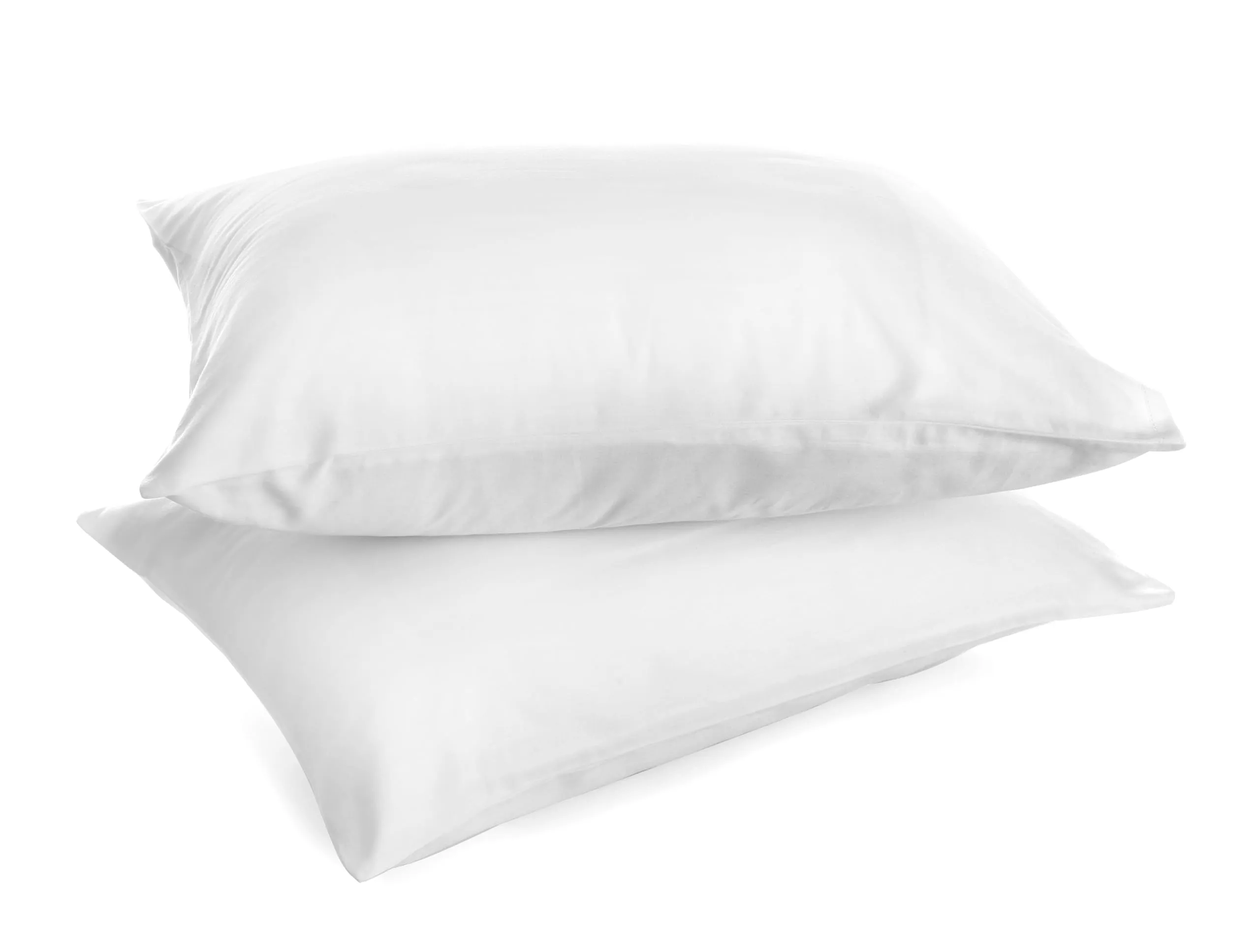 zer0bed Coppia di Federe in Cotone, 52x80 cm, Bianco, Set di 2, Tinta Unita, Chiusura a Busta - immagine 2