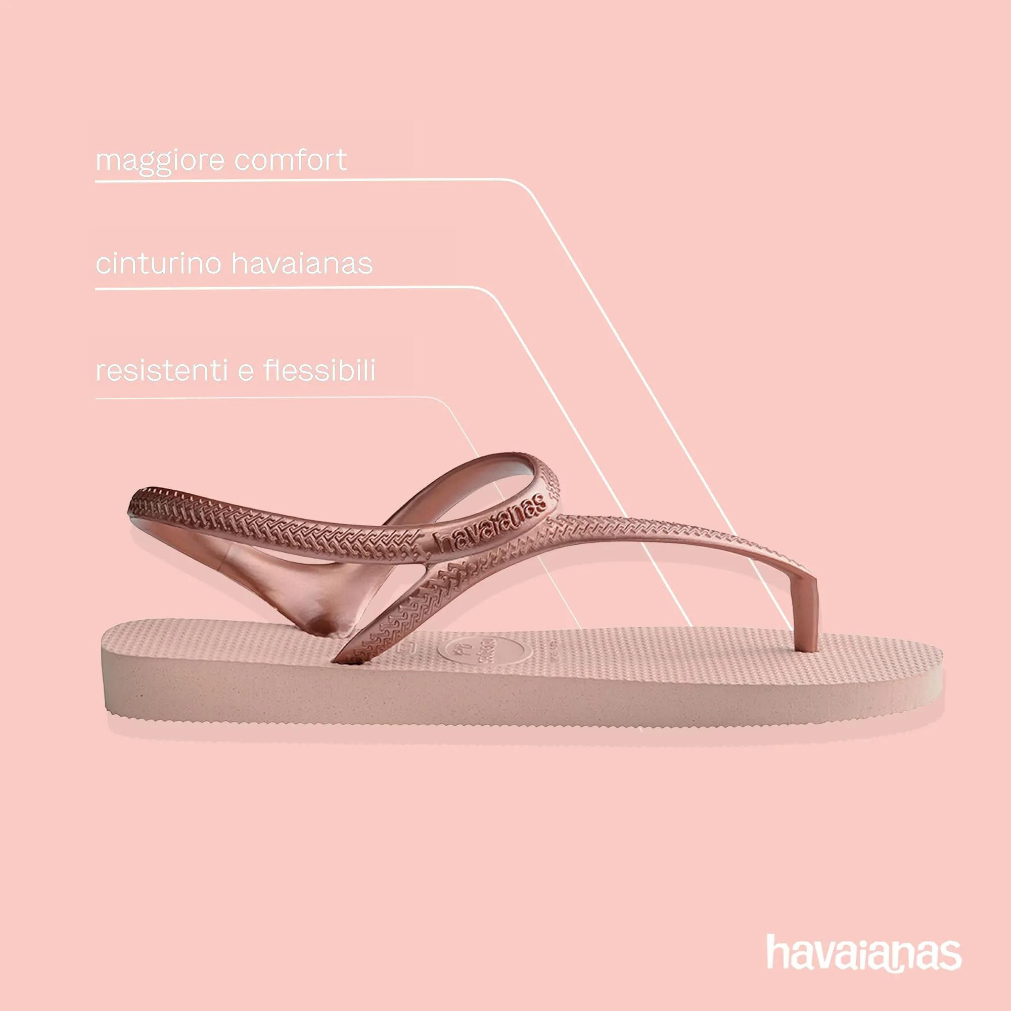 Havaianas Flash Urban Donna Sandali Balletto Rosa / Rosa Dorato 35/36 EU - immagine 4