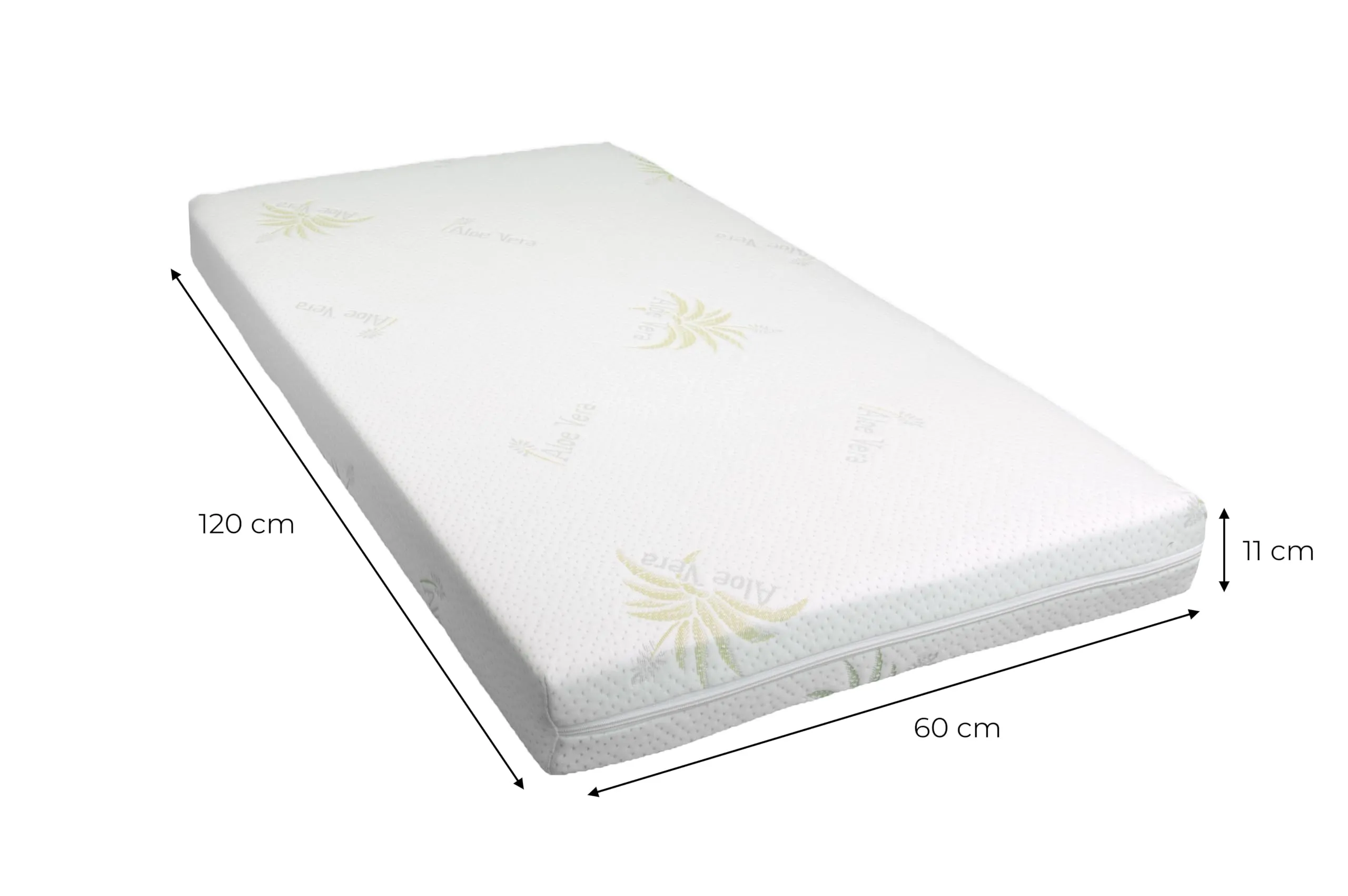 GHIOCUSCINI Materasso Culla Neonato Aloe Vera, 60 x 120 x 11 cm, Certificato EN16890:2017 + A1:2021, OEKO-TEX, CertiPUR - immagine 2