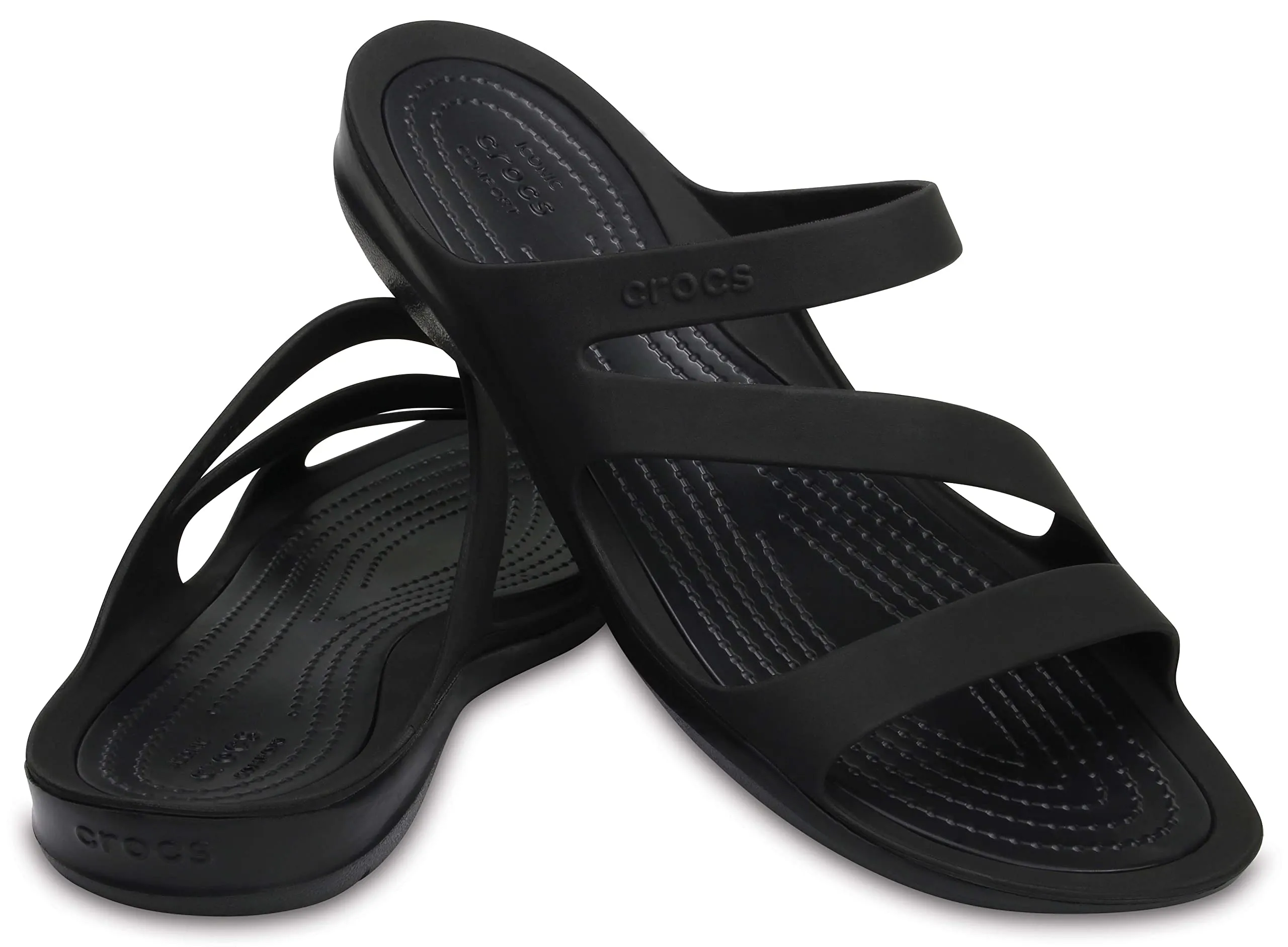 Crocs Swiftwater Sandalo Donna, Nero, EU 37-38 - immagine 7
