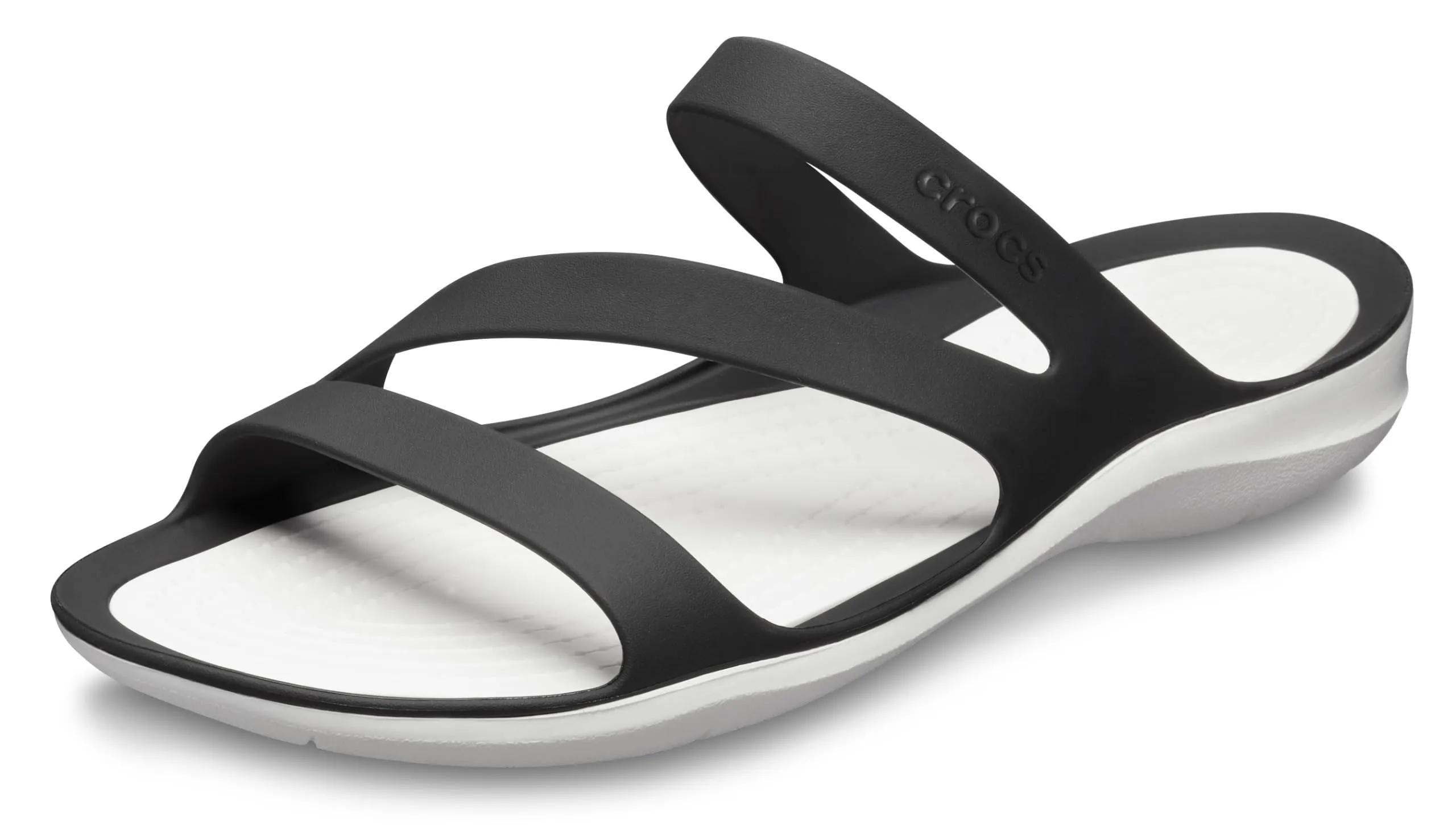 Crocs Swiftwater Sandalo Donna, Nero/Bianco, EU 36-37 - immagine 1