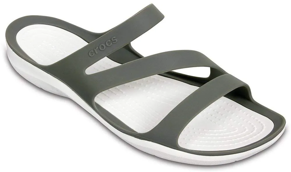 Crocs Swiftwater Sandalo Donna, Grigio Fumo/Bianco, EU 42-43 - immagine 1