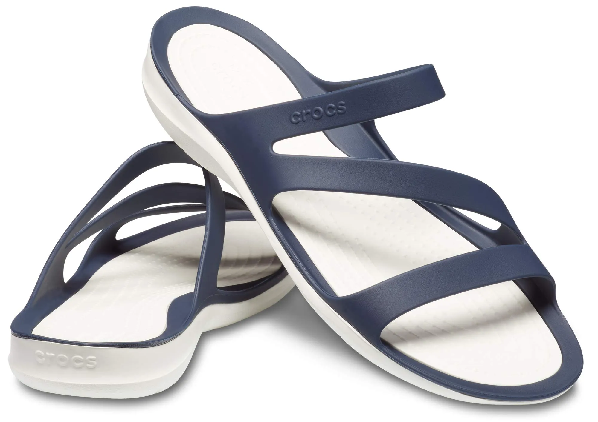 Crocs Swiftwater Sandalo Donna, Blu Navy/Bianco, EU 37-38 - immagine 3