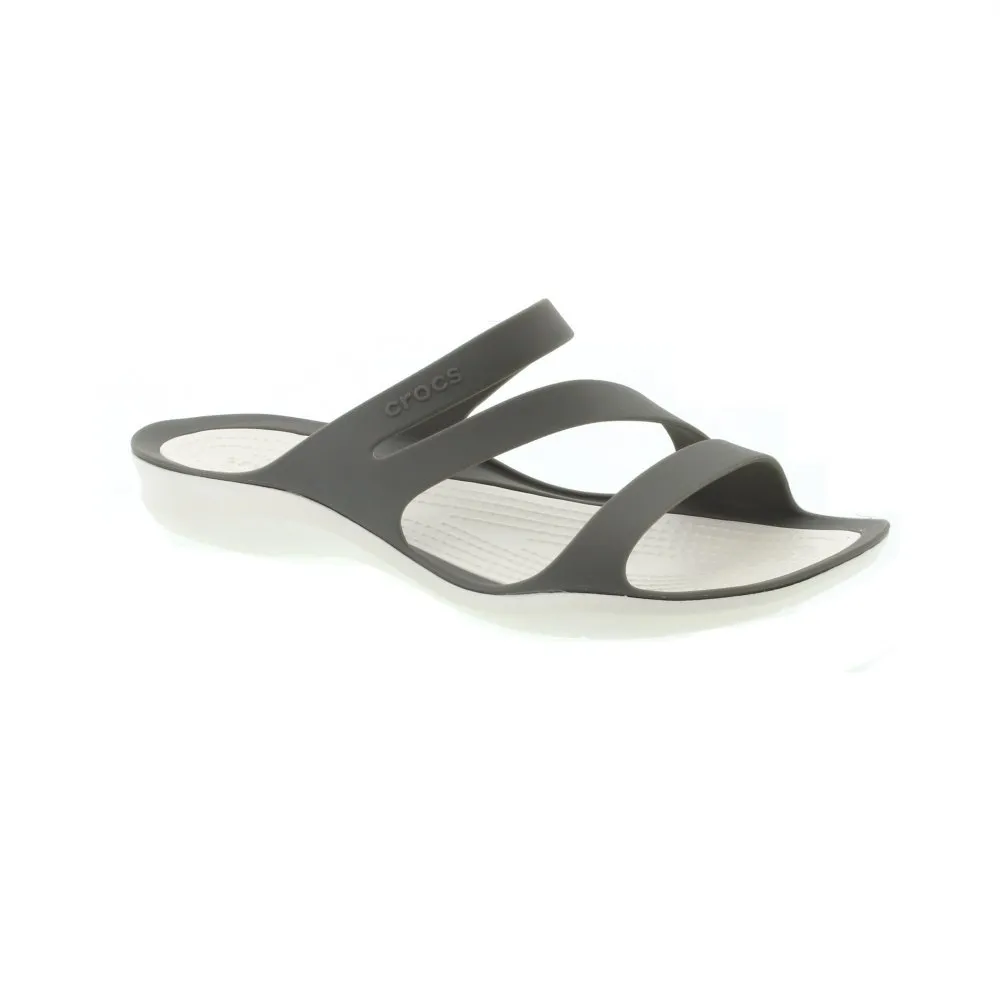 Crocs Swiftwater Sandalo, Grigio Fumo/Bianco, Donna, EU 34-35 - immagine 4