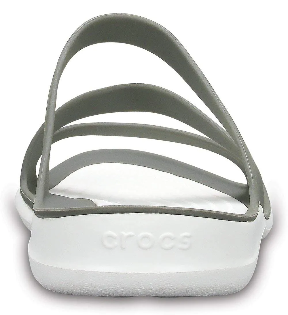 Crocs Swiftwater Sandalo, Grigio Fumo/Bianco, Donna, EU 34-35 - immagine 8