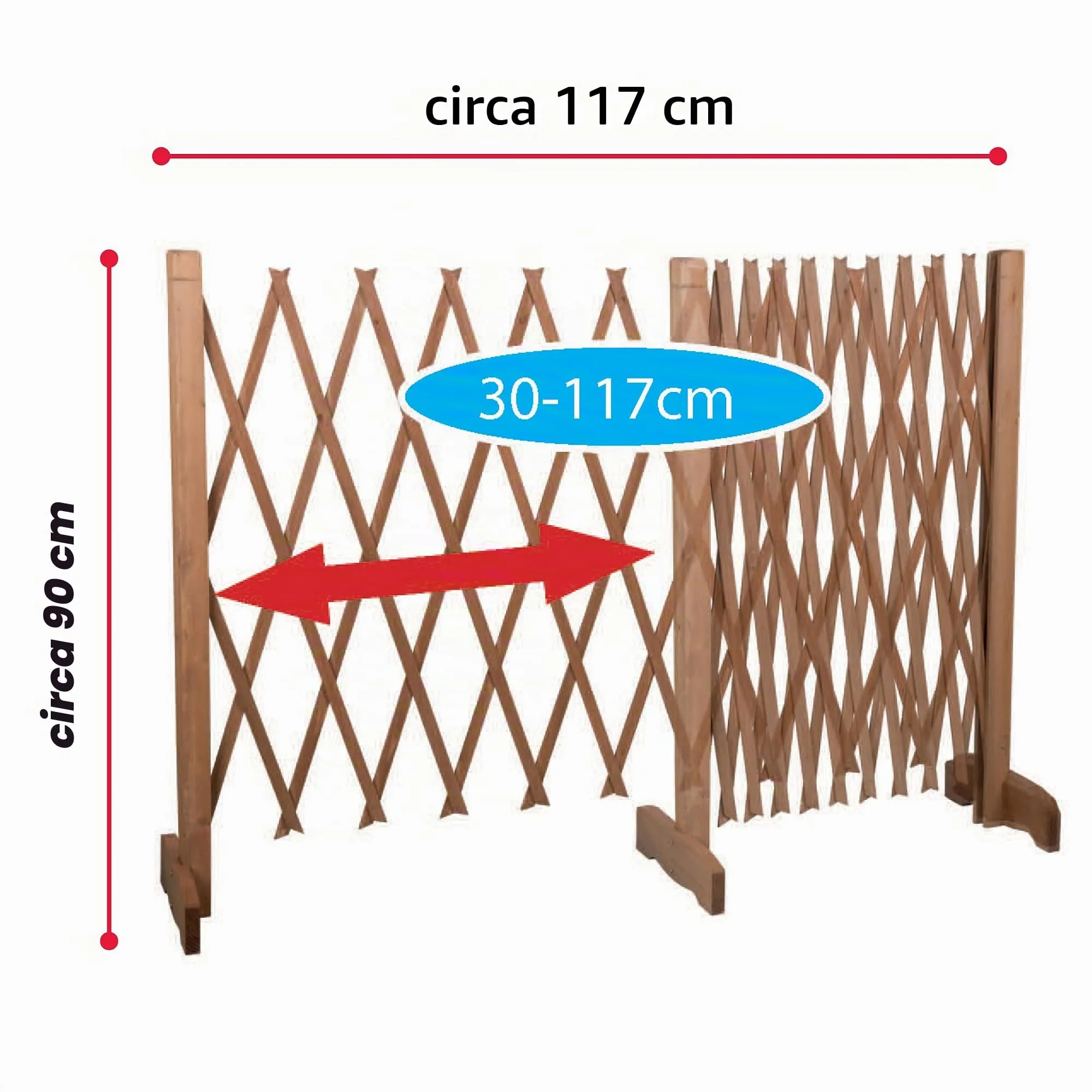 MaxxPro Cancelletto di Sicurezza Retrattile per Cani, 30-117 cm x 90 cm - immagine 2