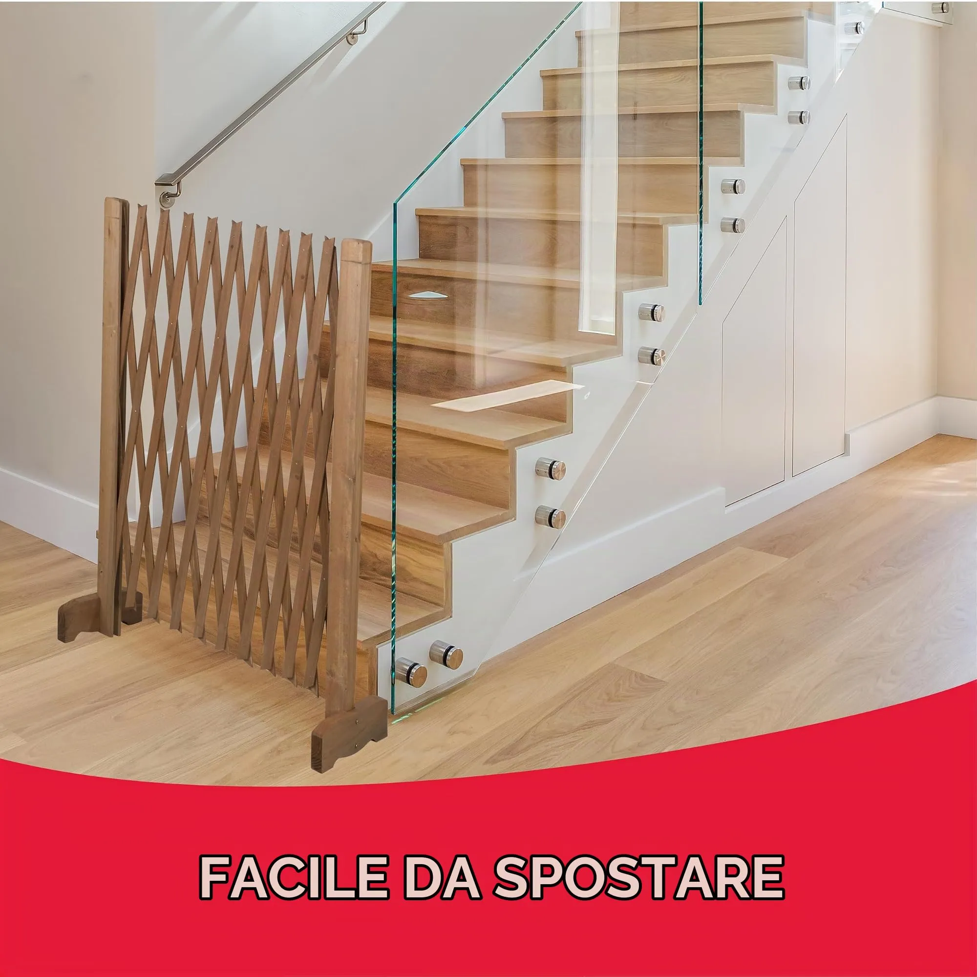 MaxxPro Cancelletto di Sicurezza Retrattile per Cani, 30-117 cm x 90 cm - immagine 5