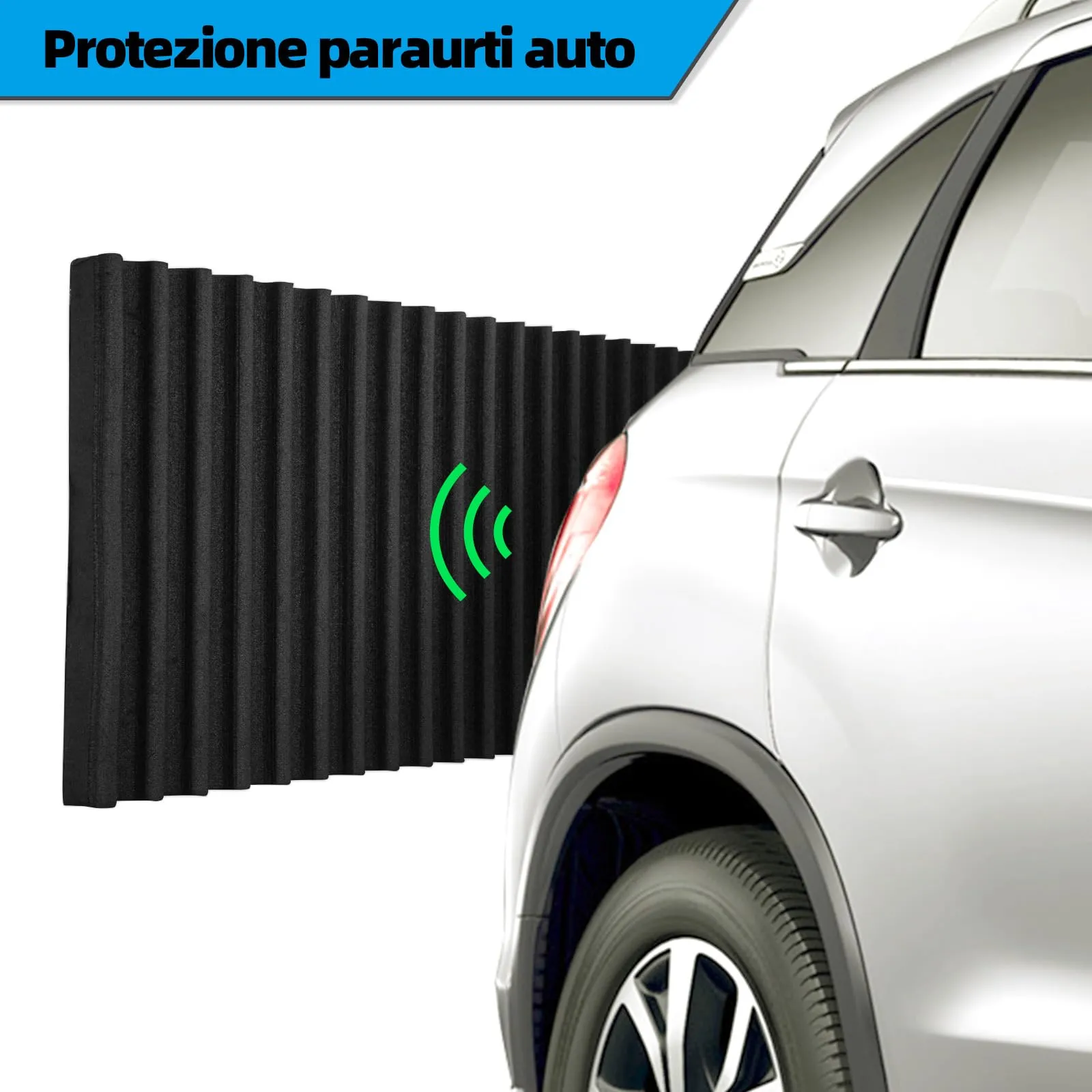 Spurtar Paracolpi Garage per Portiere Auto in Gommapiuma Adesiva, 200 cm x 20 cm x 1.5 cm - immagine 3