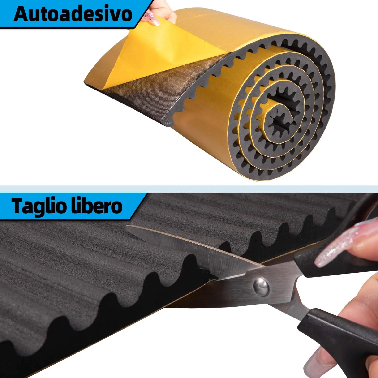 Spurtar Paracolpi Garage per Portiere Auto in Gommapiuma Adesiva, 200 cm x 20 cm x 1.5 cm - immagine 5