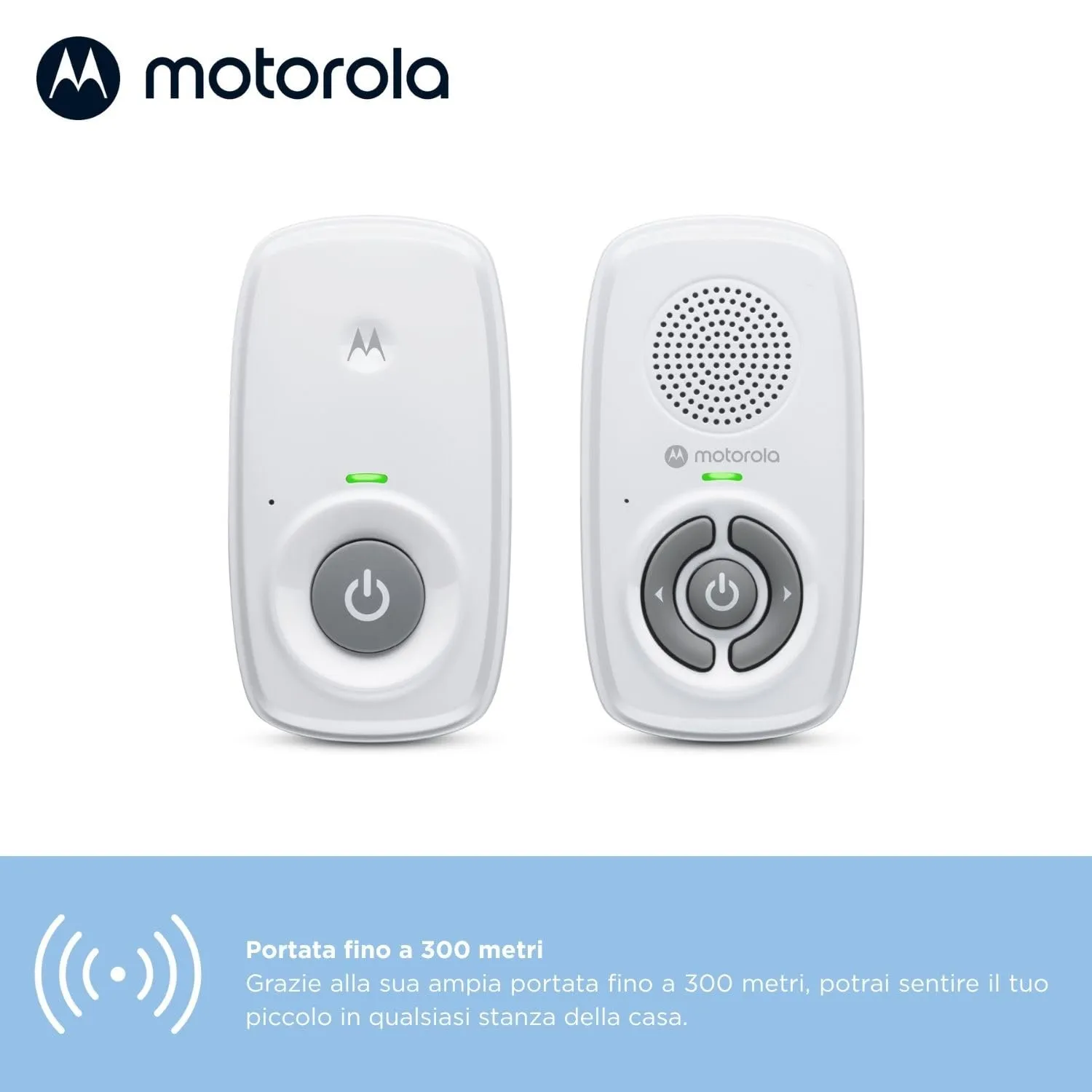 Motorola Nursery AM21 Baby Monitor Audio Digitale, Bianco - immagine 3