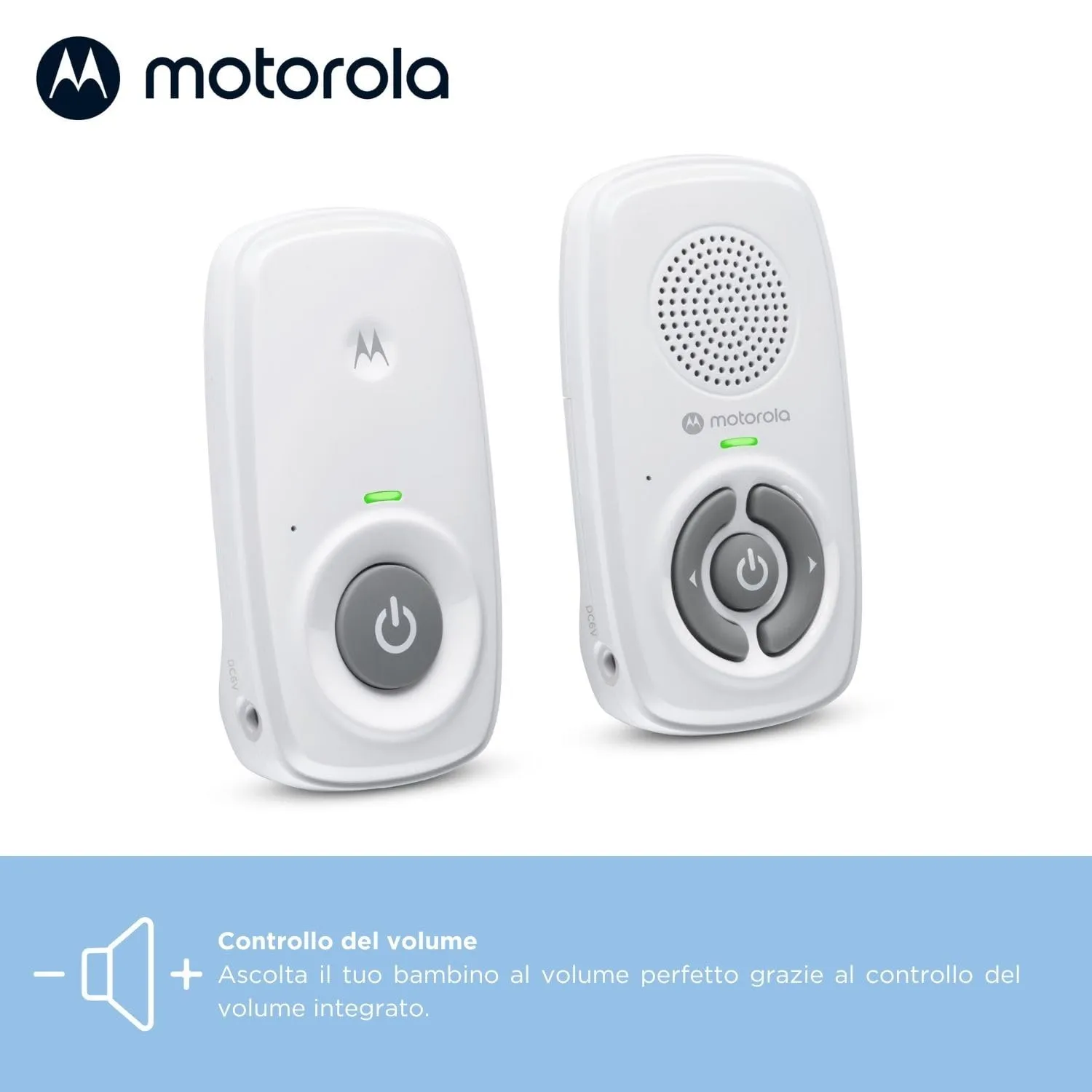 Motorola Nursery AM21 Baby Monitor Audio Digitale, Bianco - immagine 4