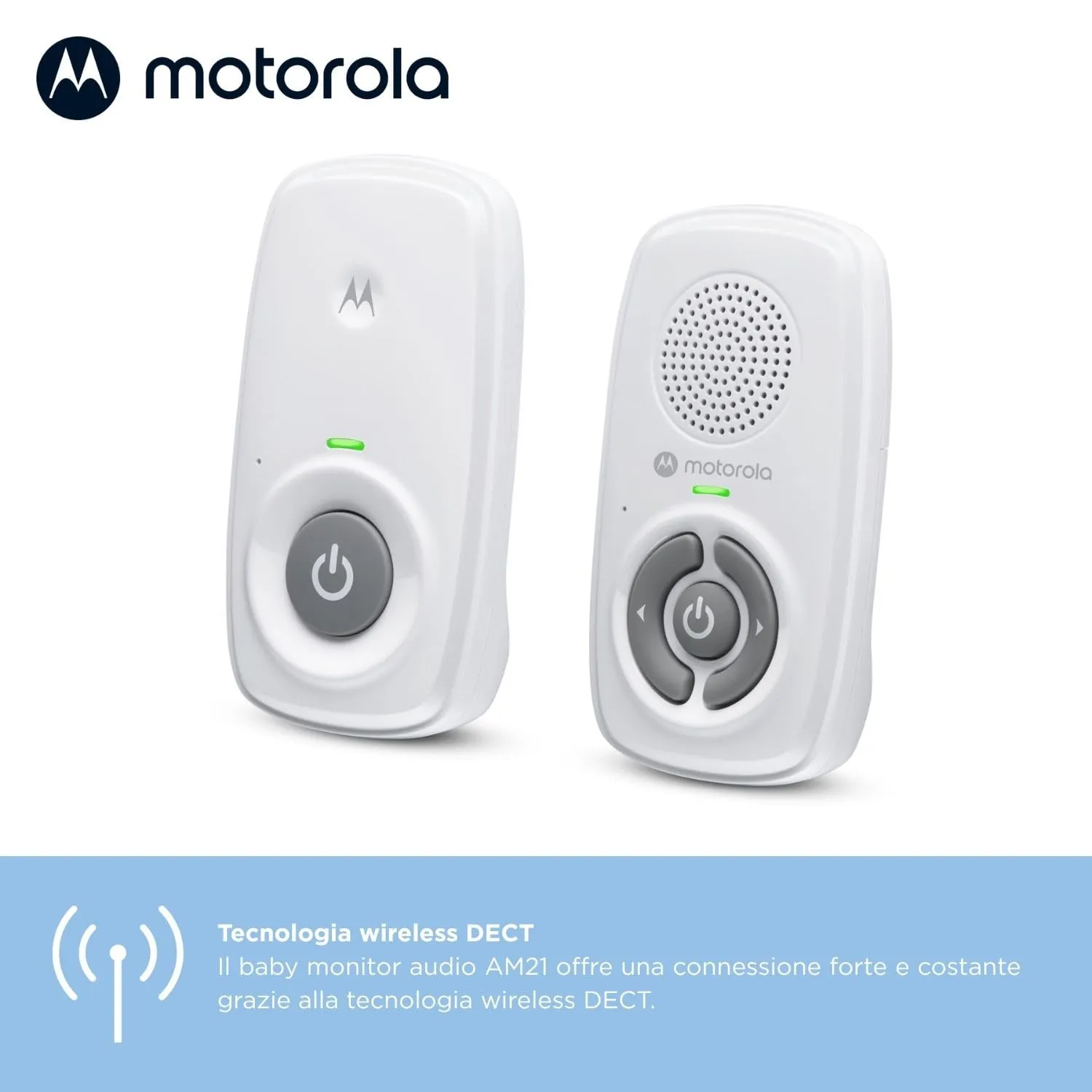 Motorola Nursery AM21 Baby Monitor Audio Digitale, Bianco - immagine 5