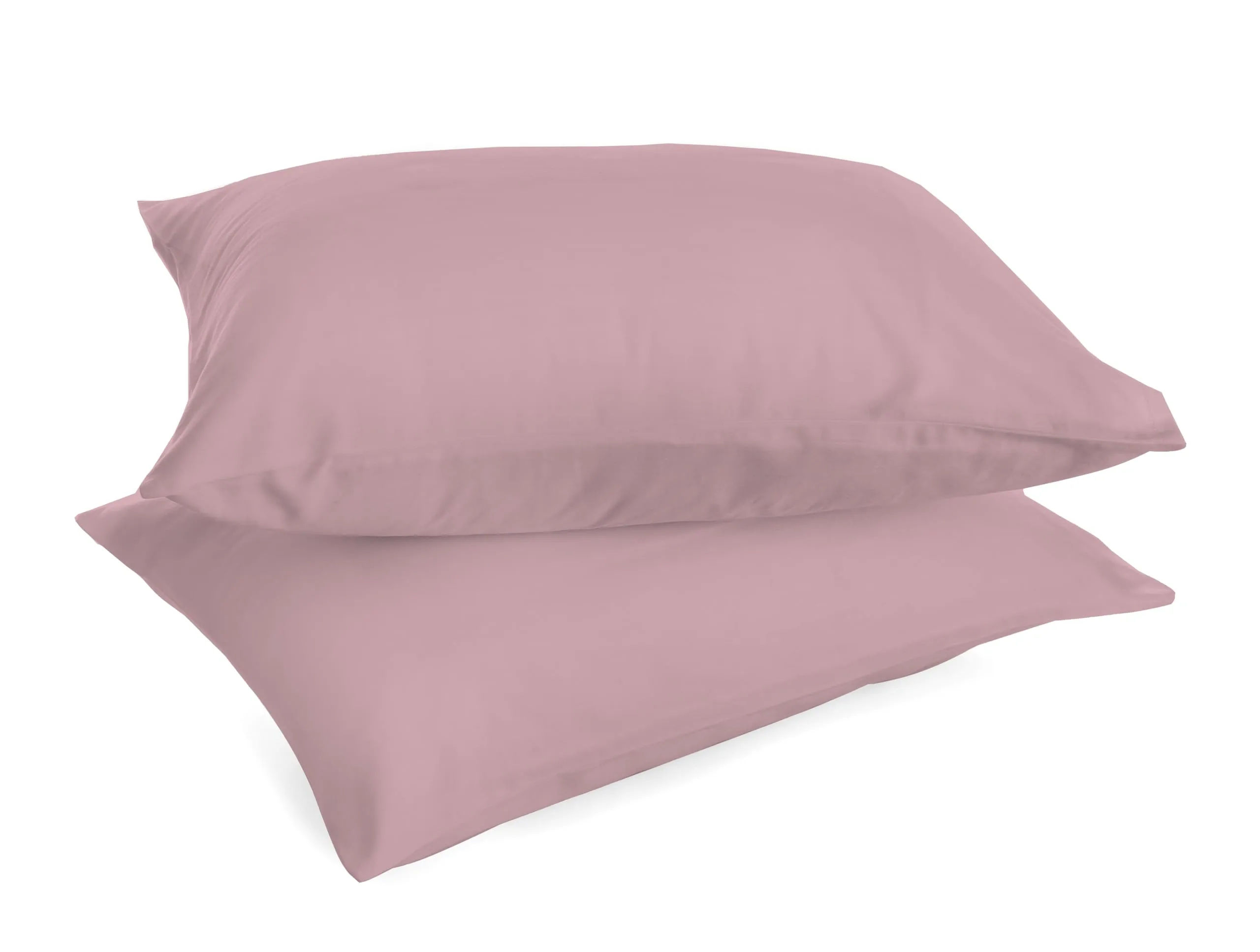 Zer0bed Coppia di Federe in Cotone 52x80 cm, Rosa, Set di 2, Tinta Unita, Chiusura a Busta - immagine 2