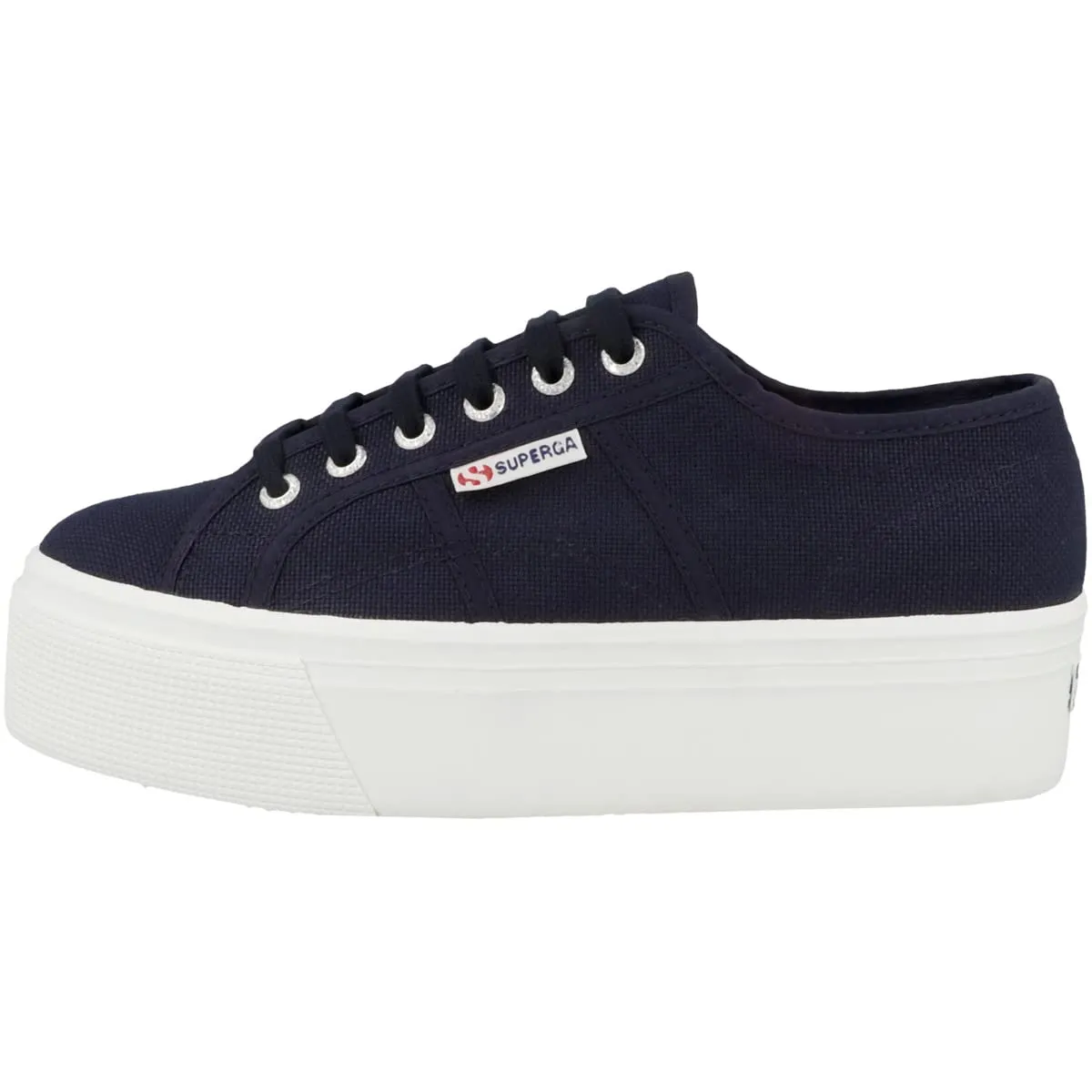 Superga 2750 JCOT Classic Scarpe da Ginnastica Basse Unisex per Bambini, Blu Navy Bianco S9111LW, 41 EU - immagine 1