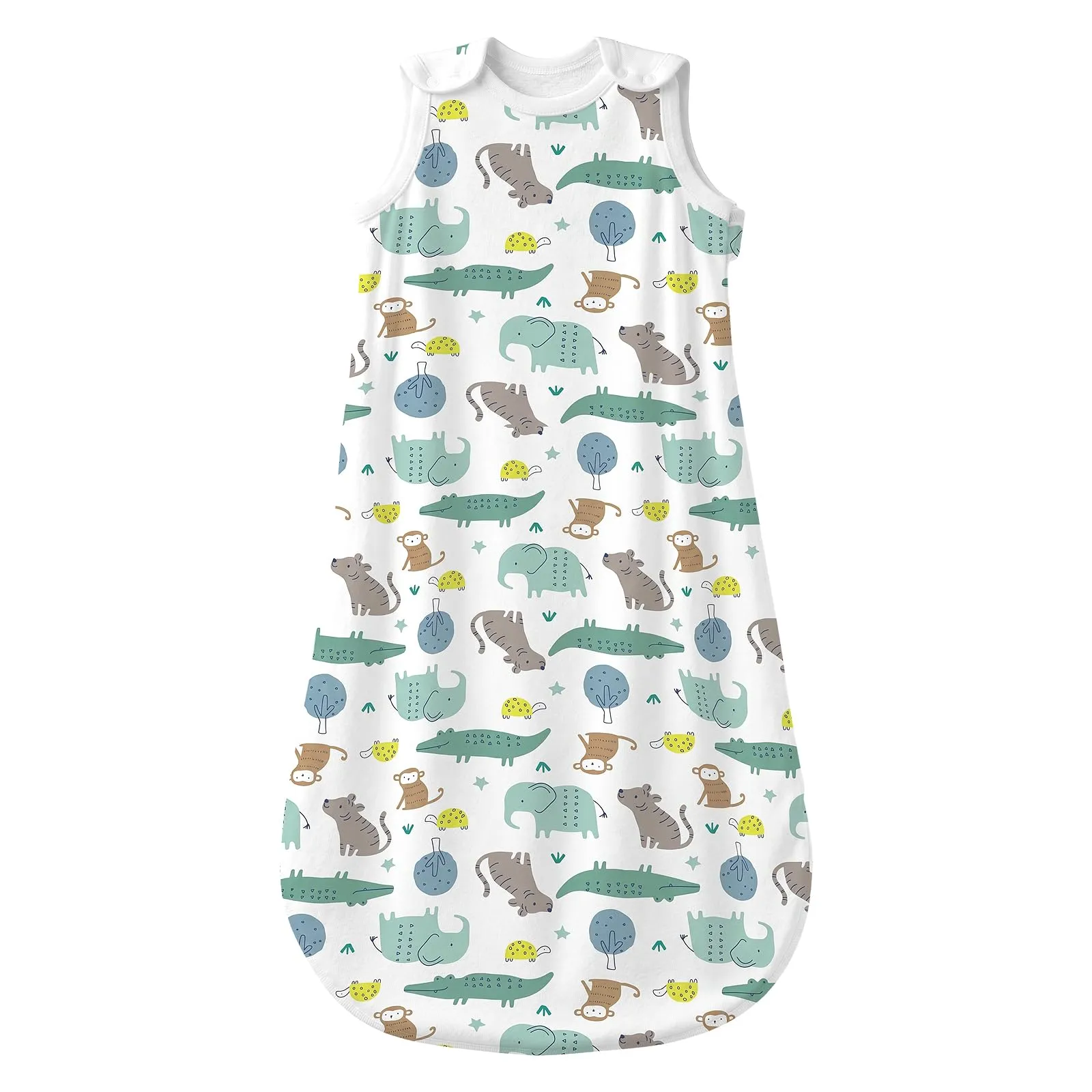 Mosebears Sacco Nanna per Bambini 1.0 TOG Primavera Estate, 100% Cotone, Fantasia Animalier, 12-18 Mesi - immagine 1