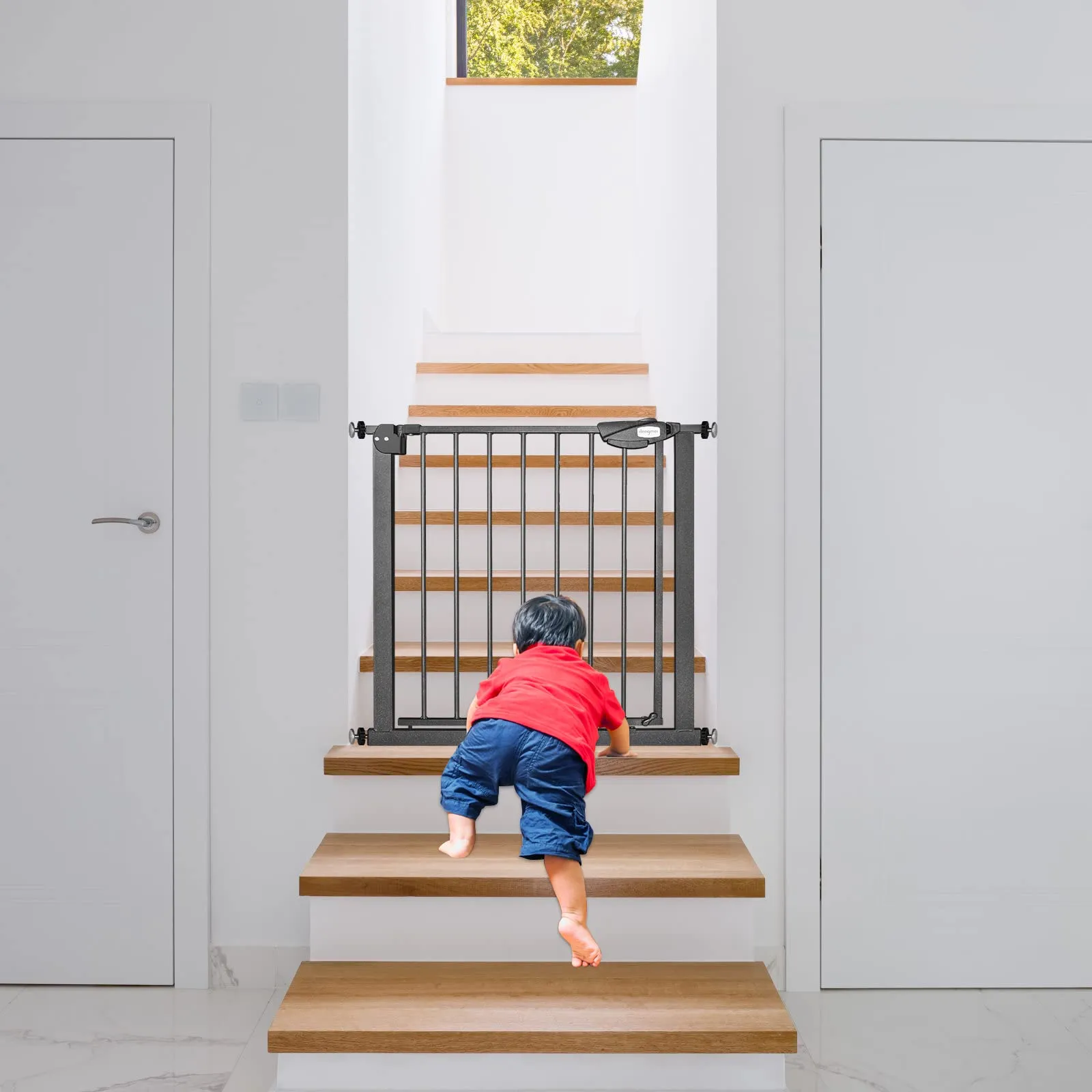 Froadp Cancelletto di Sicurezza per Bambini e Animali, 75-85cm, Nero - immagine 9