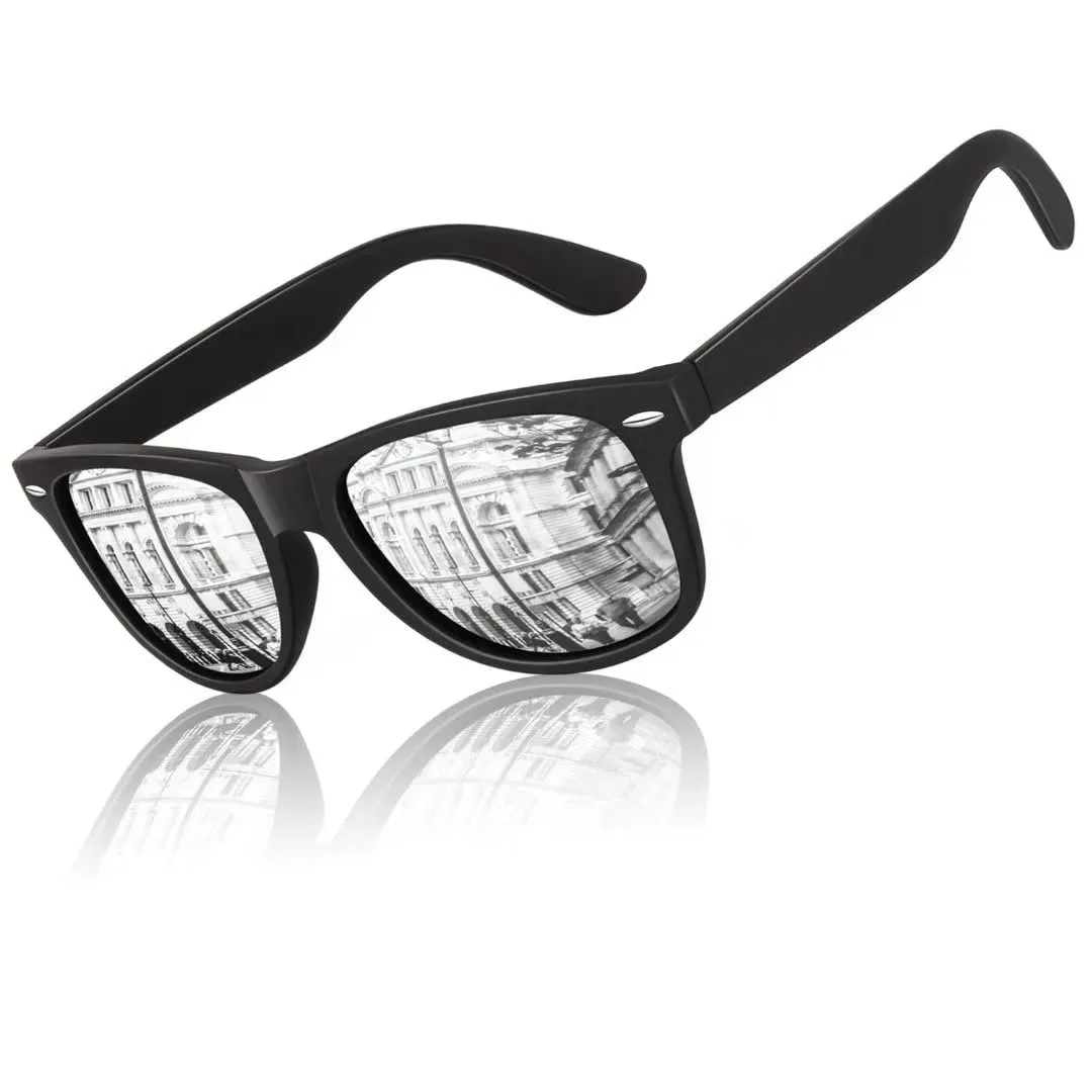 LINVO Occhiali da Sole Polarizzati UV400 Design Retrò Anni '80 - immagine 1