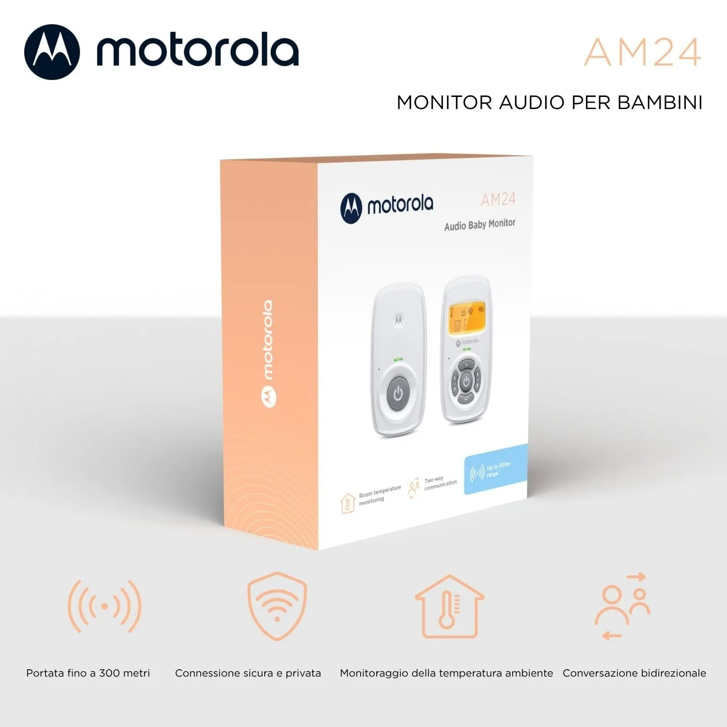 Motorola Nursery AM24 Audio Baby Monitor - immagine 2