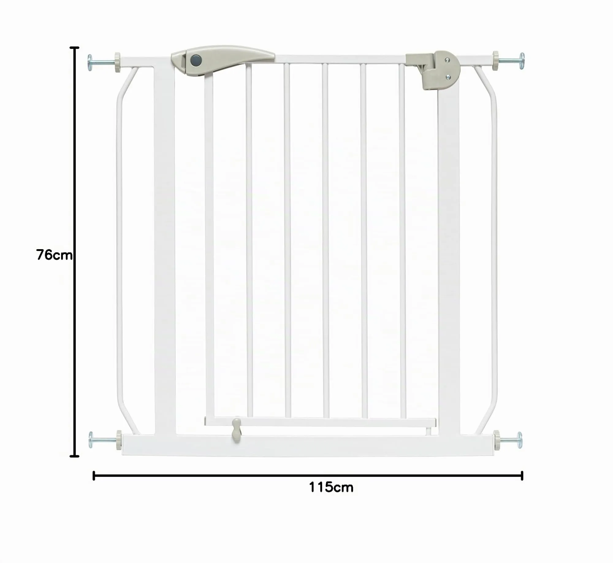 IB-Style Berrin Cancelletto di Sicurezza per Bambini e Animali 115-125 cm, Bianco - immagine 10