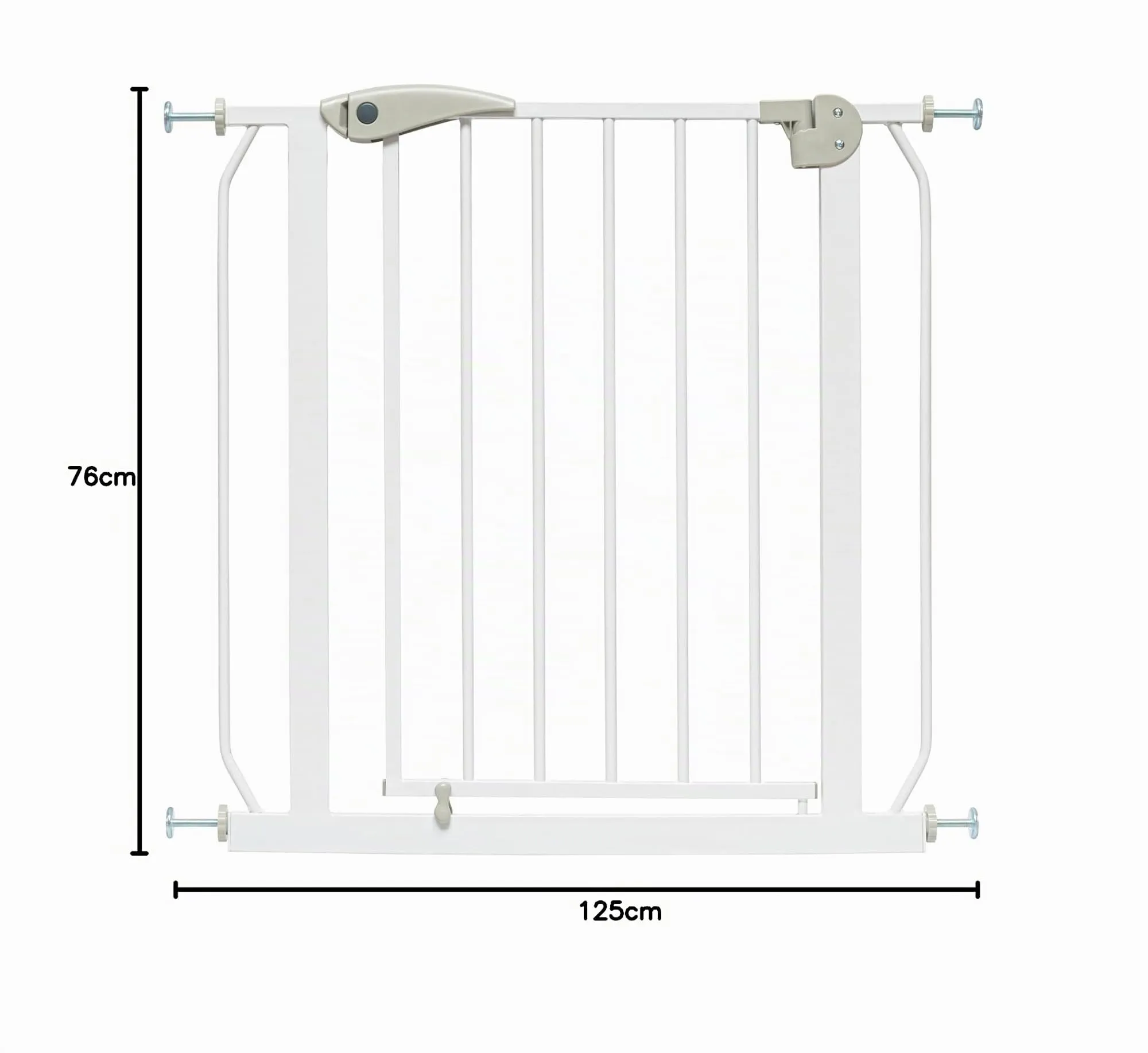 IB-Style Cancelletto di Sicurezza Berrin 125-135 cm per Bambini e Animali, Bianco - immagine 10