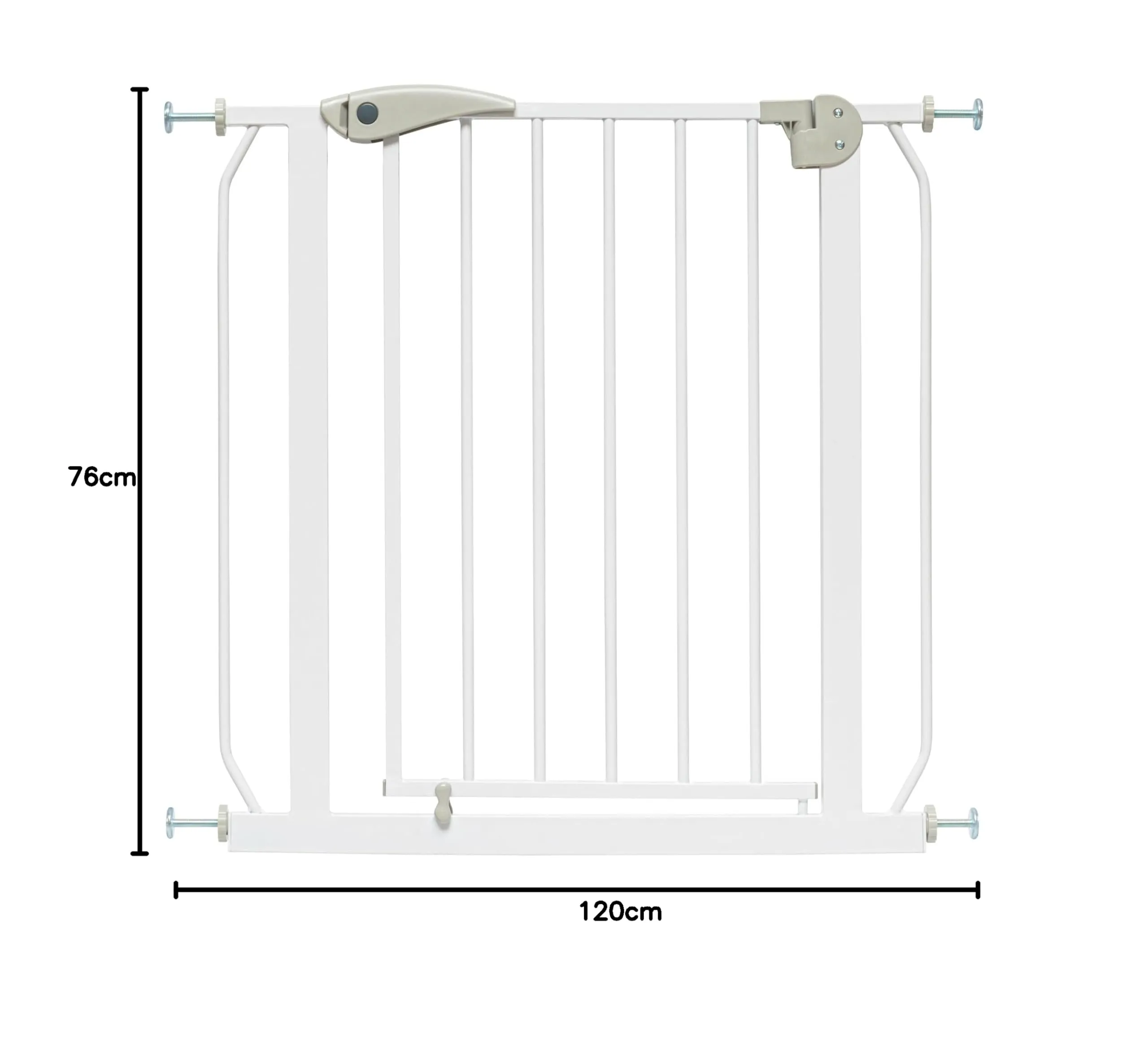 IB-Style Cancelletto di Sicurezza Berrin 120-130 cm per Bambini e Animali, Metallo, Bianco - immagine 10