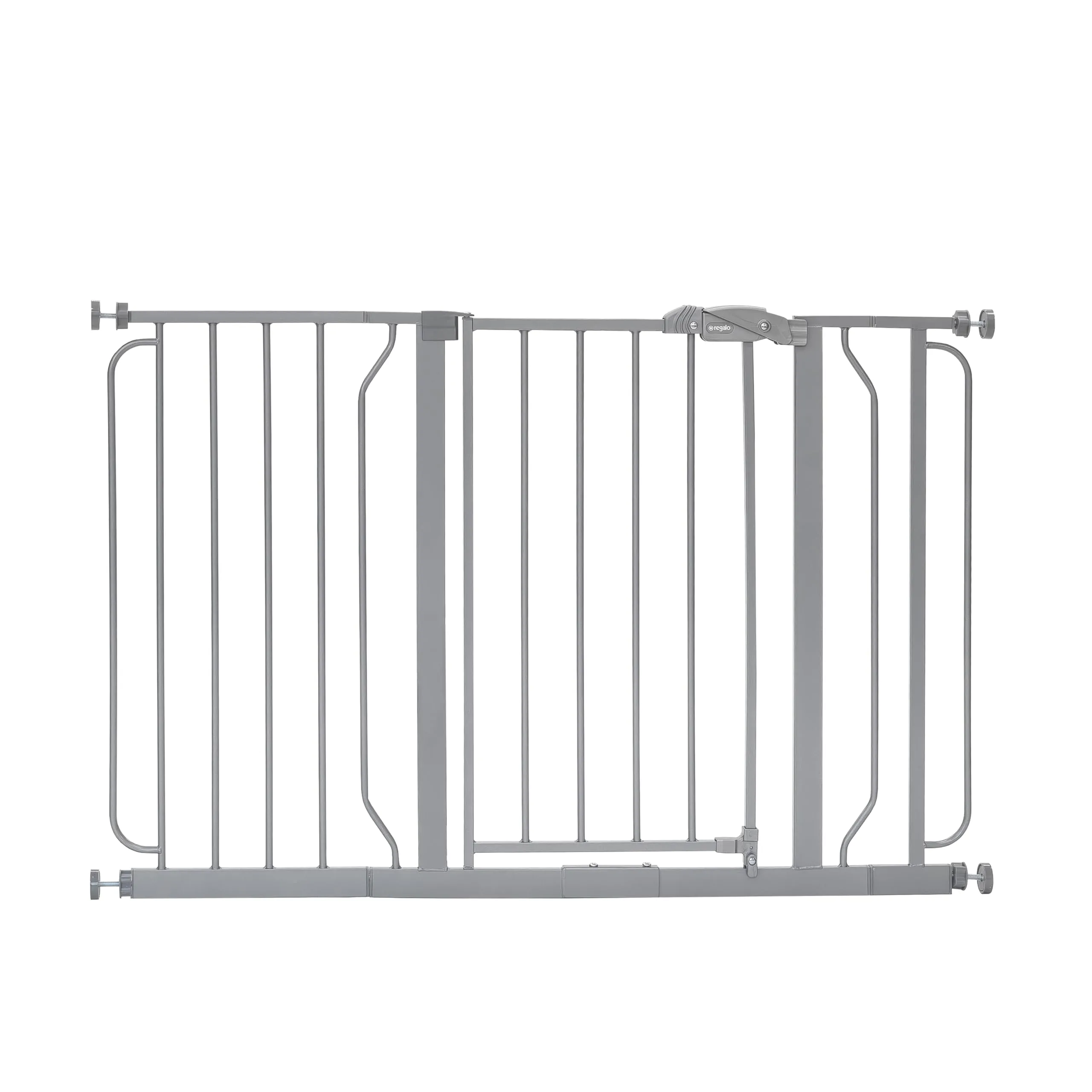 Regalo Extra Wide Baby Gate, 73.6-122cm, Pressure Mounted, Platinum - immagine 8