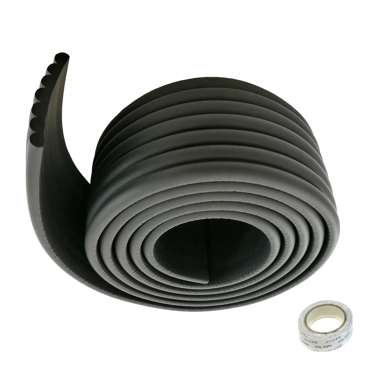 TUKA Protezioni Universali in Schiuma Anti Collisione, 200cm x 80mm x 8mm, Nero, TKD7002-black - immagine 1