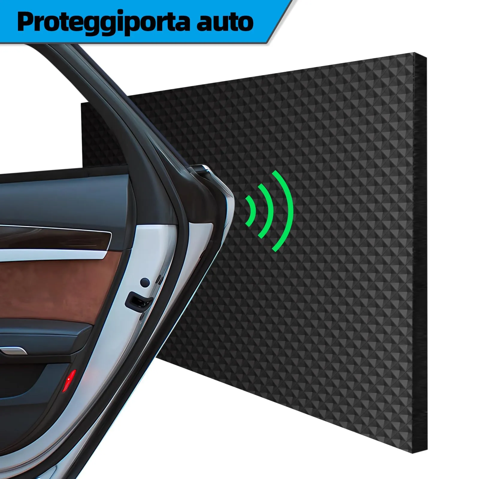 Spurtar Paracolpi Garage e Portiere Auto Adesivo in Gomma EVA, 200 x 20 cm (2 Rotoli) - immagine 2