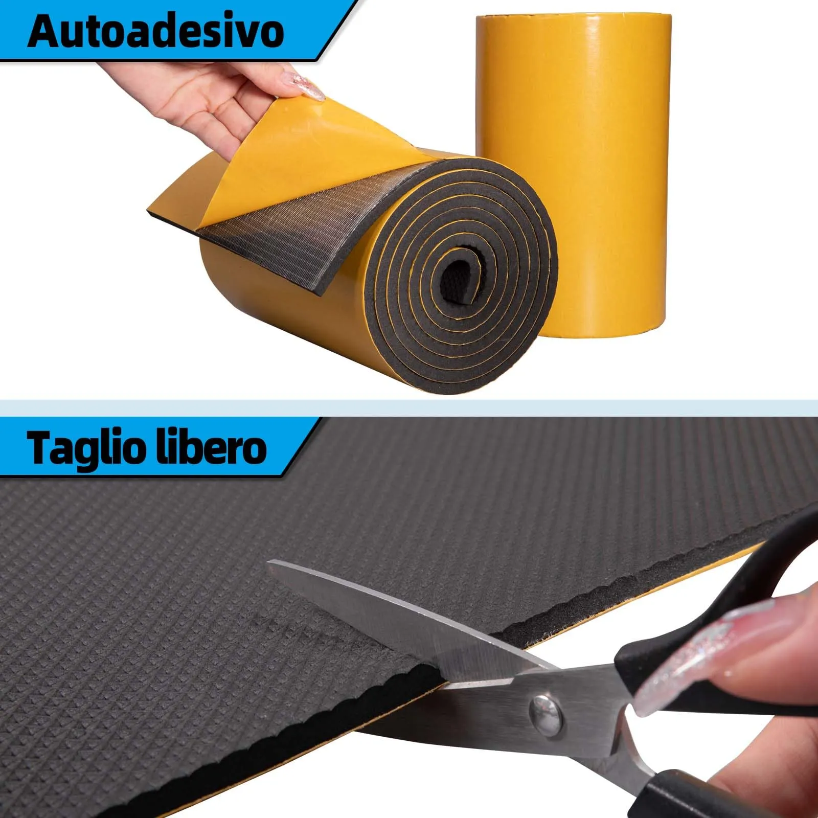 Spurtar Paracolpi Garage e Portiere Auto Adesivo in Gomma EVA, 200 x 20 cm (2 Rotoli) - immagine 5