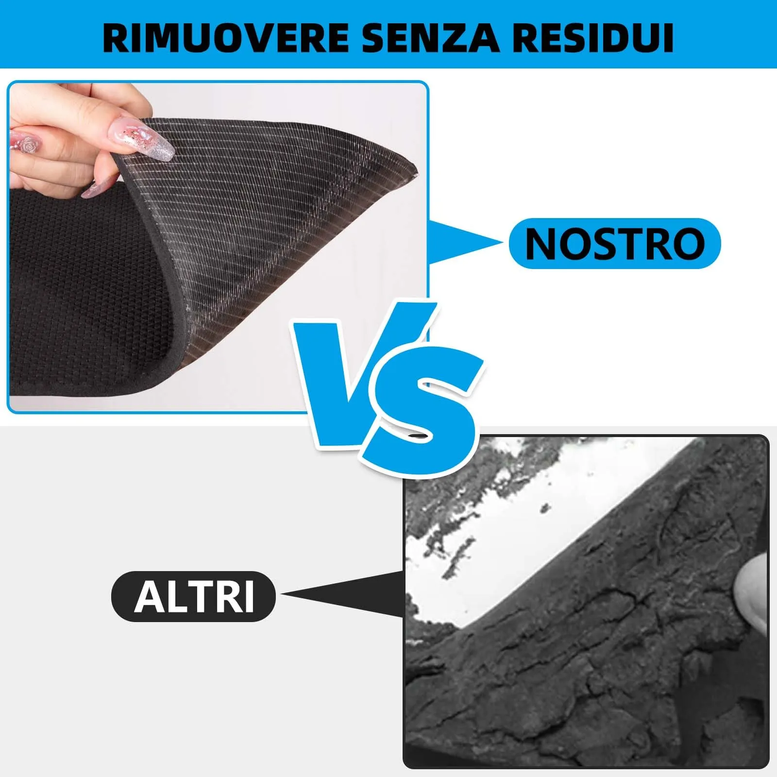 Spurtar Paracolpi Garage e Portiere Auto Adesivo in Gomma EVA, 200 x 20 cm (2 Rotoli) - immagine 8