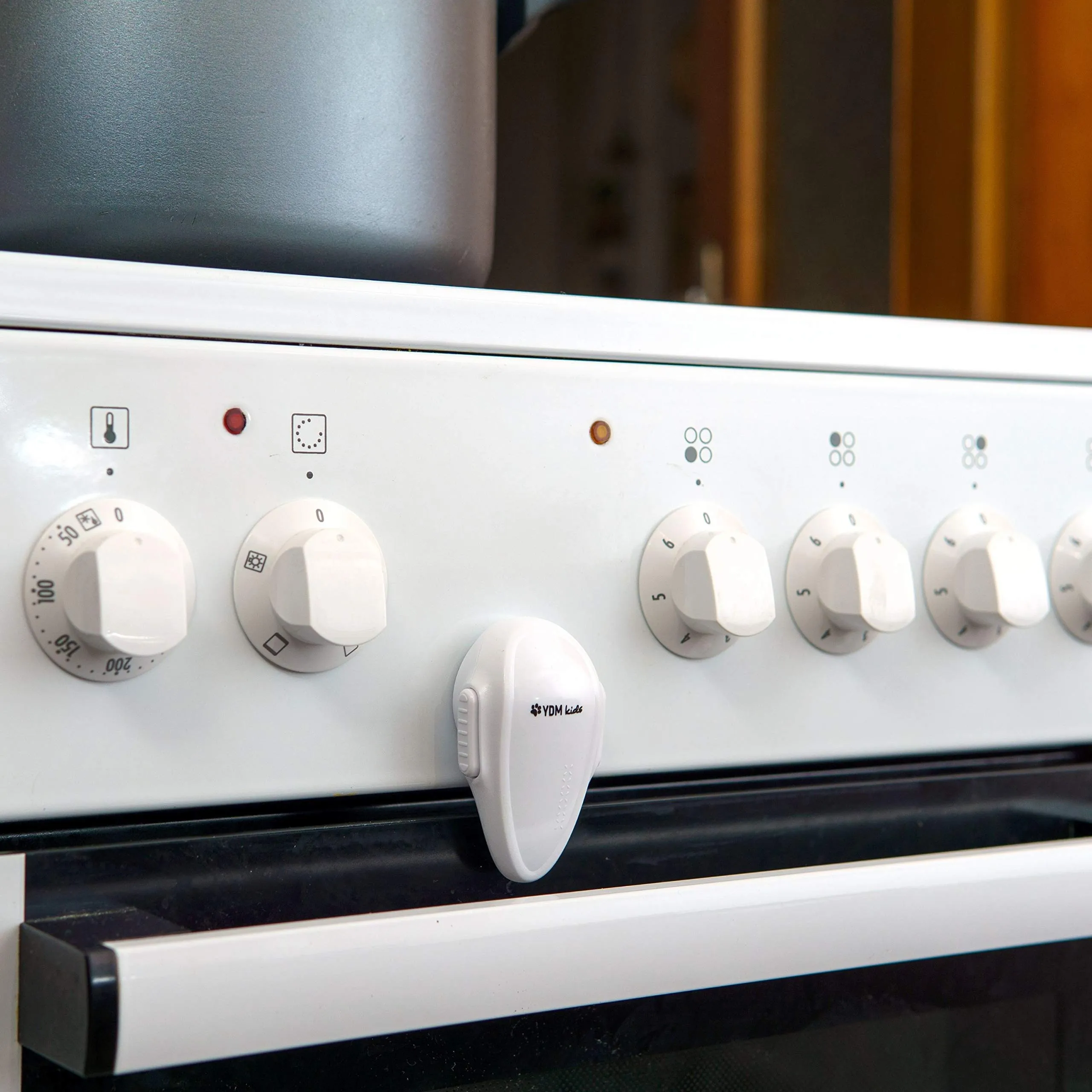 Your Day Mate Blocco Sicurezza Forno con Adesivo Termoresistente e Doppio Pulsante, Bianco, 2 pezzi - immagine 10