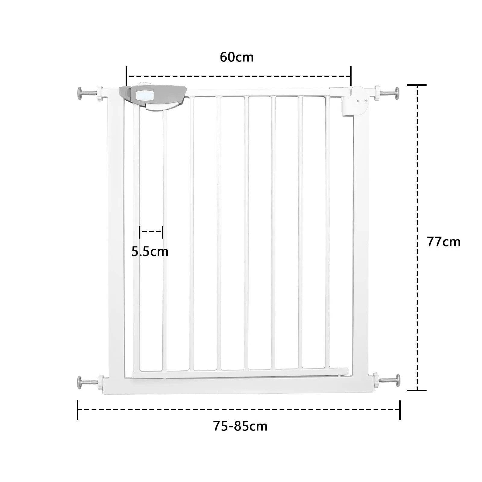 Froadp Cancelletto di Sicurezza per Bambini e Animali, 75-85cm, Bianco - immagine 2