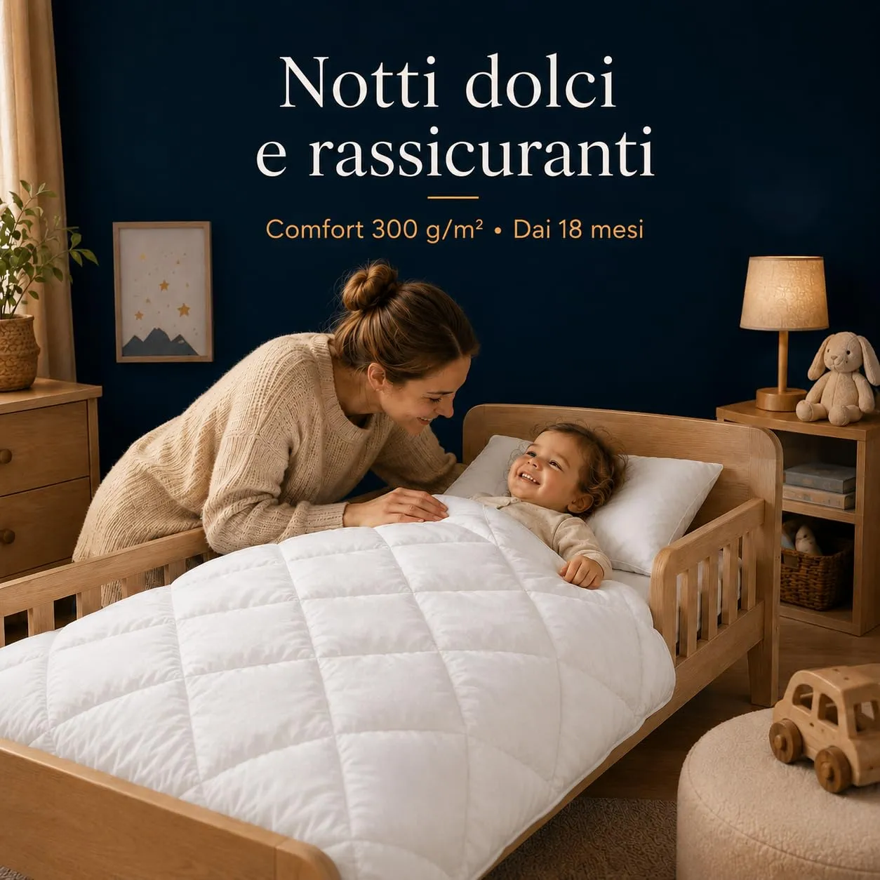 SOHYGGE Piumino per Bambino 300 g/m², 75x120 cm, 100% Microfibra, Certificato OEKO-TEX - immagine 2