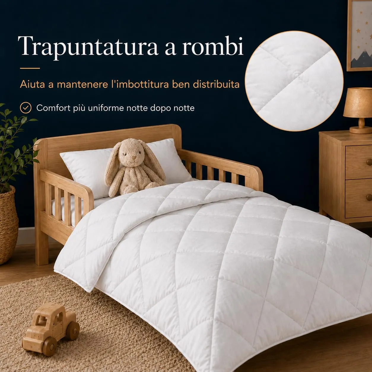 SOHYGGE Piumino per Bambino 300 g/m², 75x120 cm, 100% Microfibra, Certificato OEKO-TEX - immagine 3