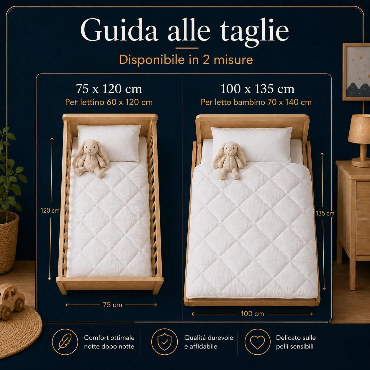SOHYGGE Piumino per Bambino 300 g/m², 100x135 cm, Microfibra, Certificato OEKO-TEX - immagine 6