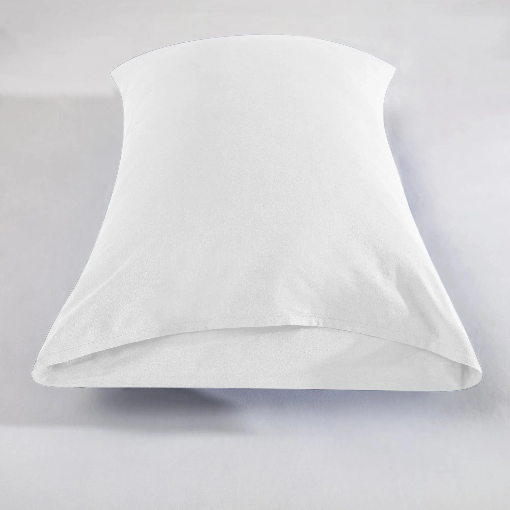 Poligino Federe Cuscini Letto Matrimoniale in Cotone 45x135 cm, Certificato Oeko-TEX, Bianco - immagine 6