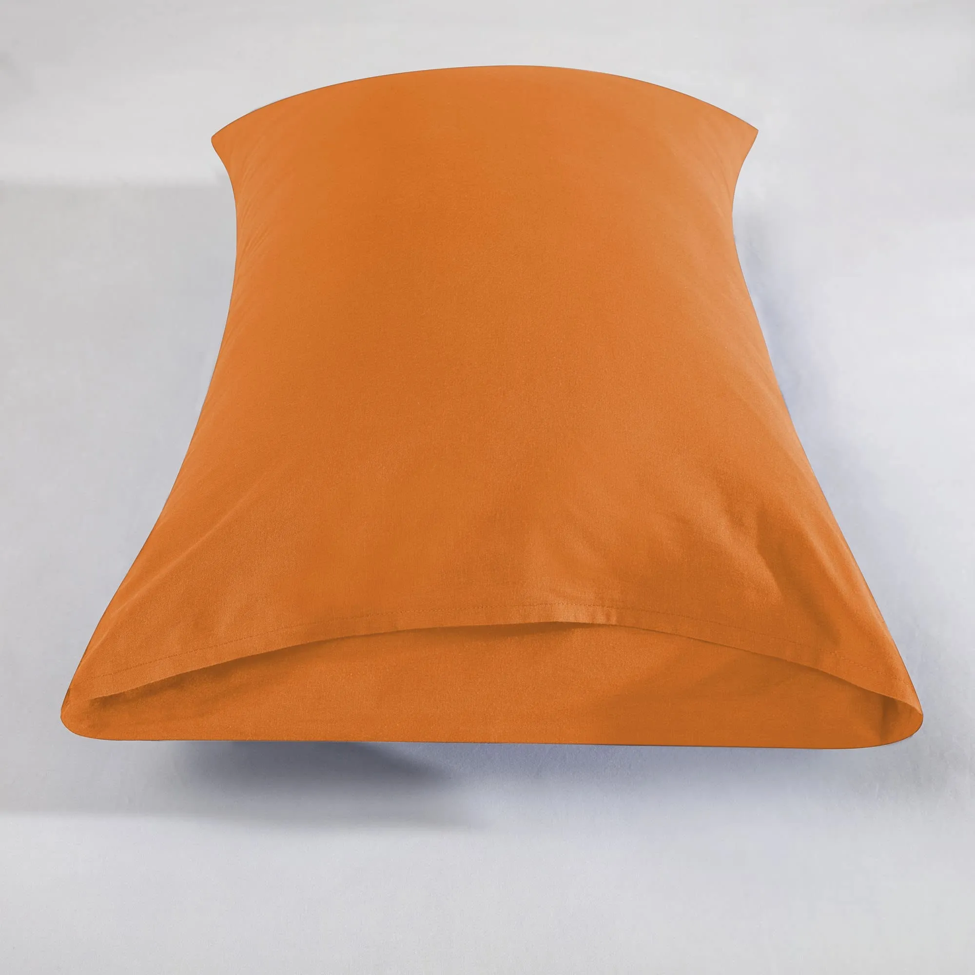 Poligino Set 2 Federe Cuscini Letto Matrimoniale in Cotone 50x80 cm, Arancione - immagine 6