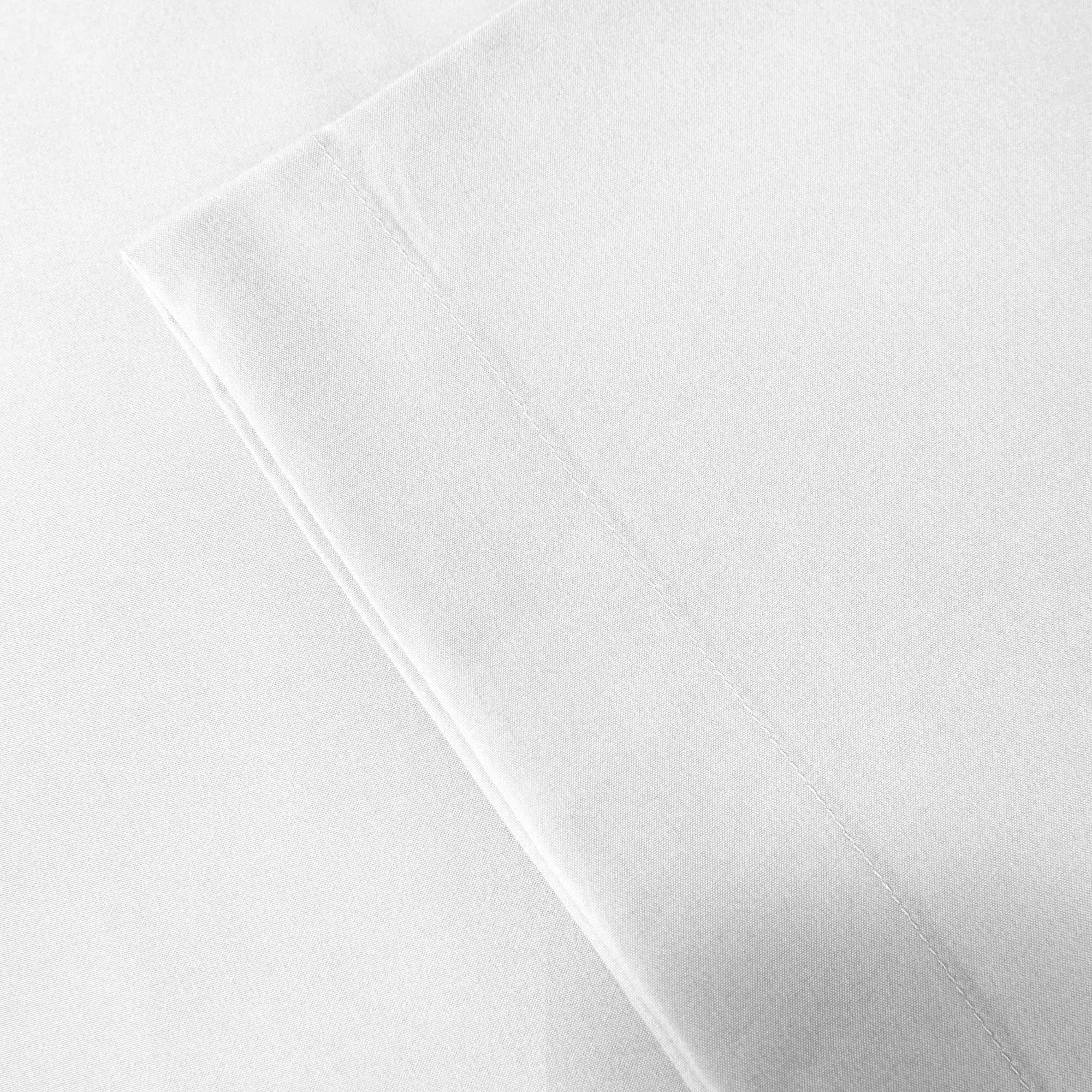 Poligino Federe Cuscini Letto Matrimoniale in Cotone Oeko-Tex 45x150 cm, Bianco - immagine 5