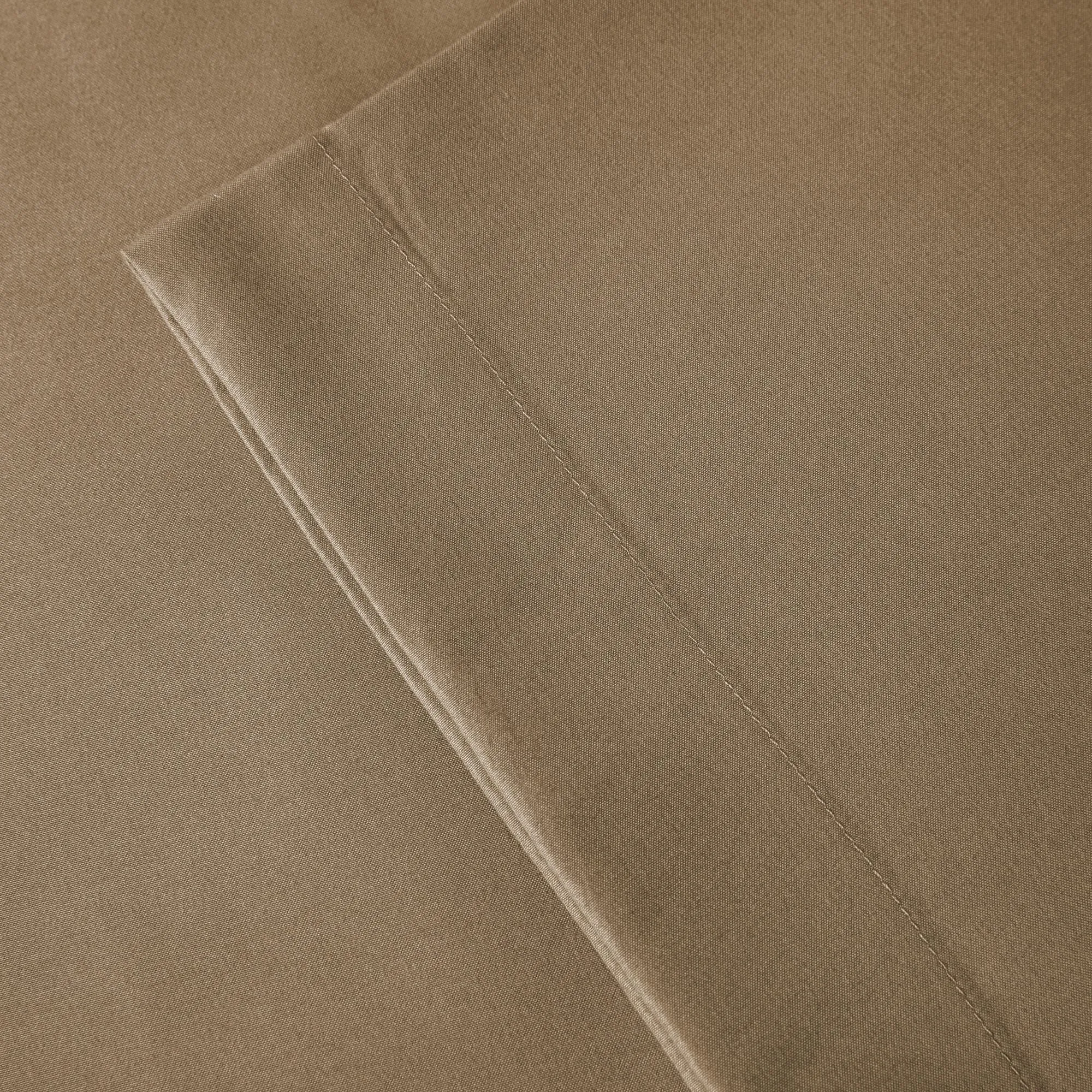 Poligino Federe Cuscini Letto Matrimoniale in Cotone 50x70 cm, Set 2, Tortora - immagine 5