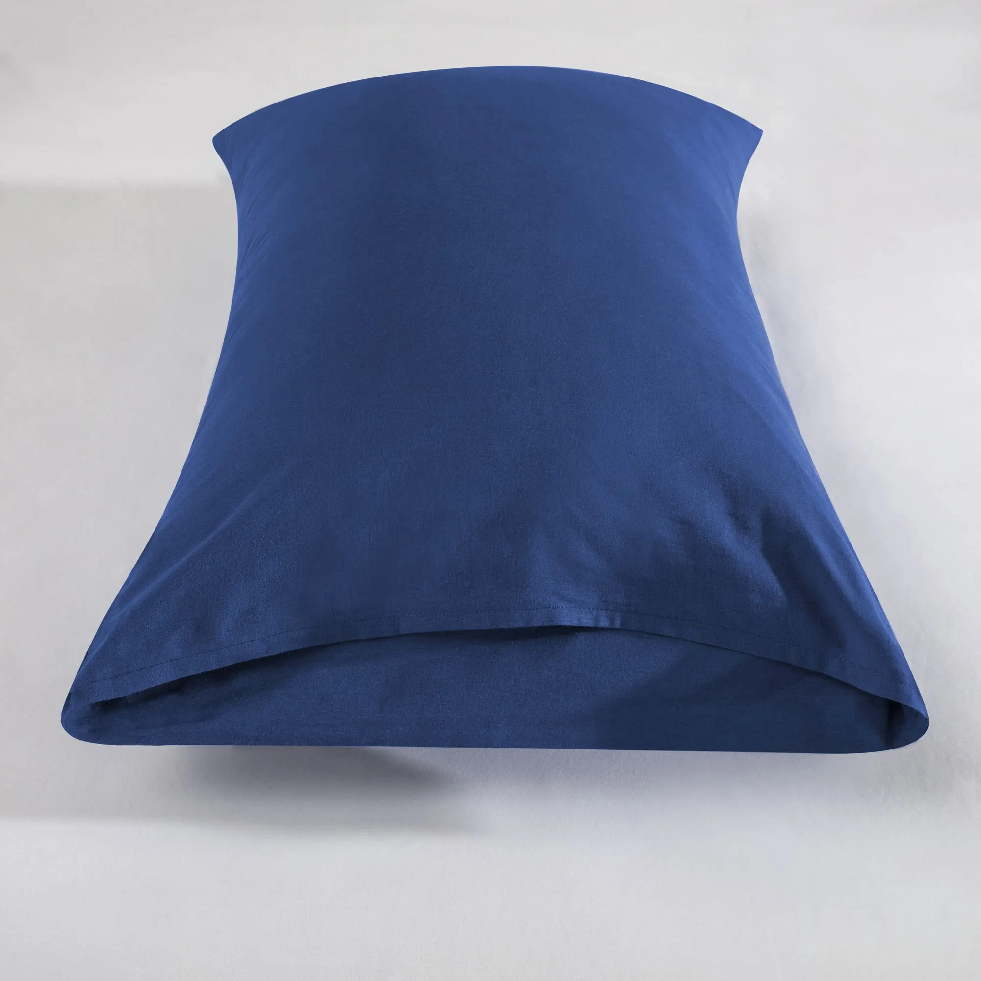 Poligino Federe Cuscini Letto Matrimoniale in Cotone 65x65 cm, Set 2 Pezzi, Oeko-TEX, Blu - immagine 6