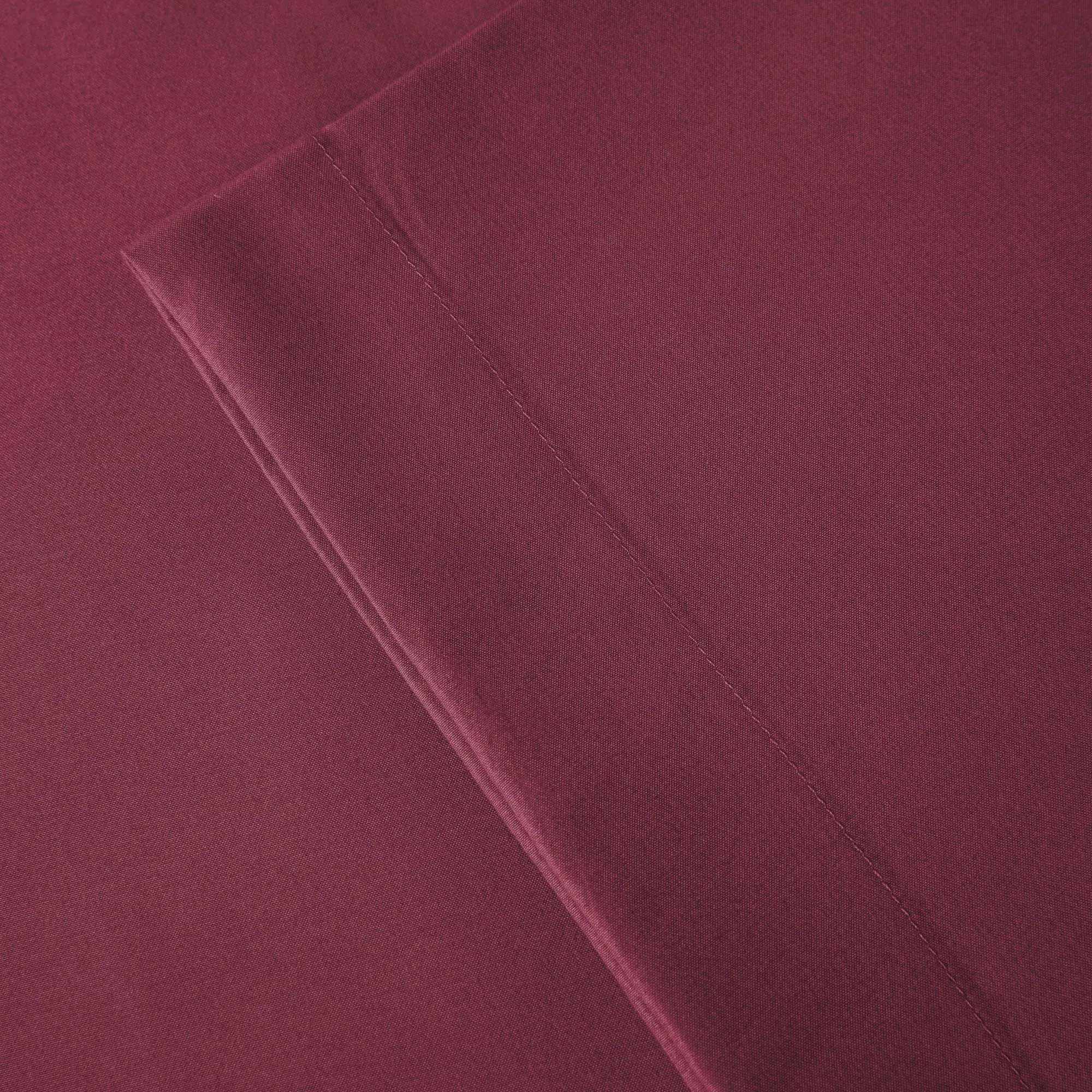 Poligino Federe Cuscini Letto Matrimoniale in Cotone Oeko-TEX 45x150 cm, Bordeaux - immagine 5