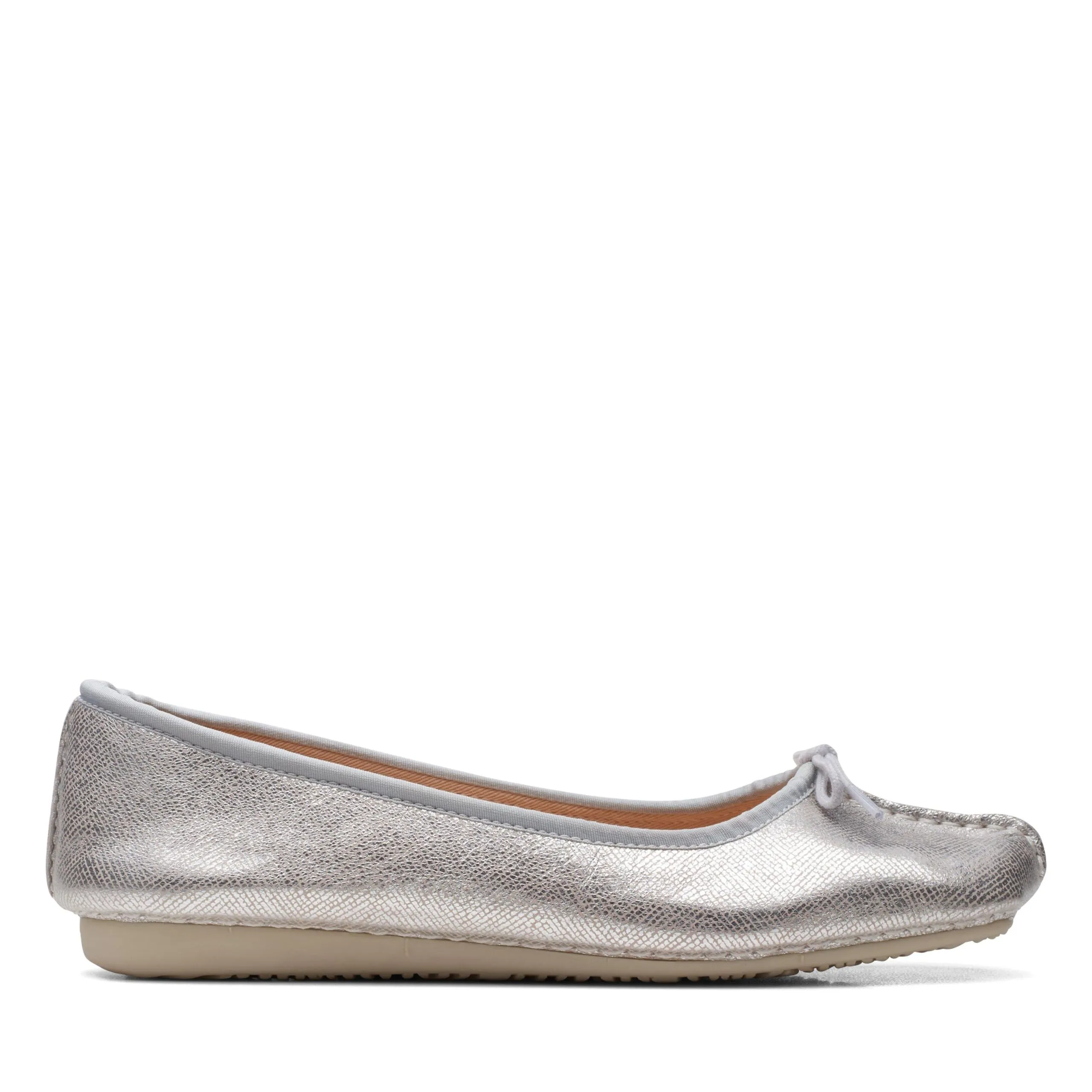 Clarks Freckle Ice Women's Ballerinas, Silver Metallic, 37 EU - immagine 2