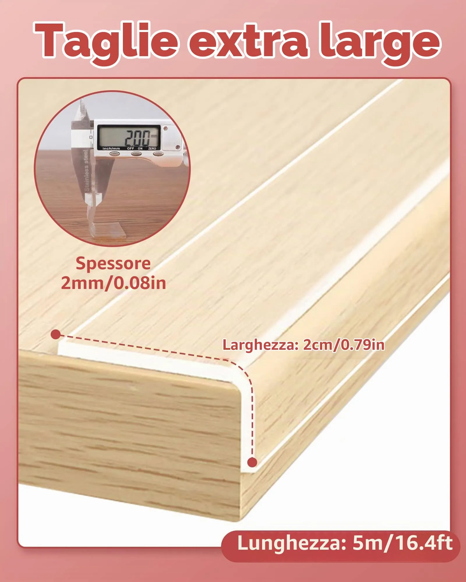 Loiion Protection Bebe de Table et Meuble Transparente, Nano Tape 5m x 2cm - immagine 5